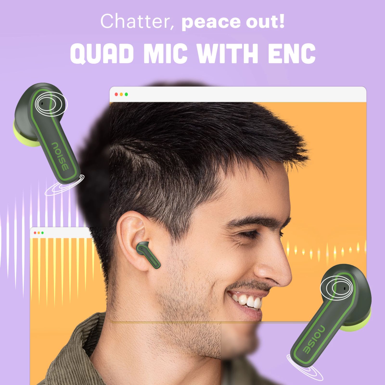 noise Pop Buds TWS Earbuds with Environmental Noise Cancellation (IPX5 Water Resistant, Hyper Sync, Moon Pop) noise Pop Buds TWS Earbuds with Environmental Noise Cancellation (IPX5 Water Resistant, Hyper Sync, Moon Pop)_3