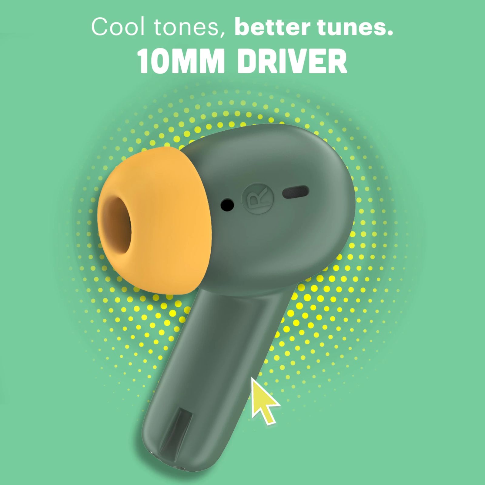 noise Pop Buds TWS Earbuds with Environmental Noise Cancellation (IPX5 Water Resistant, Hyper Sync, Forest Pop)_6