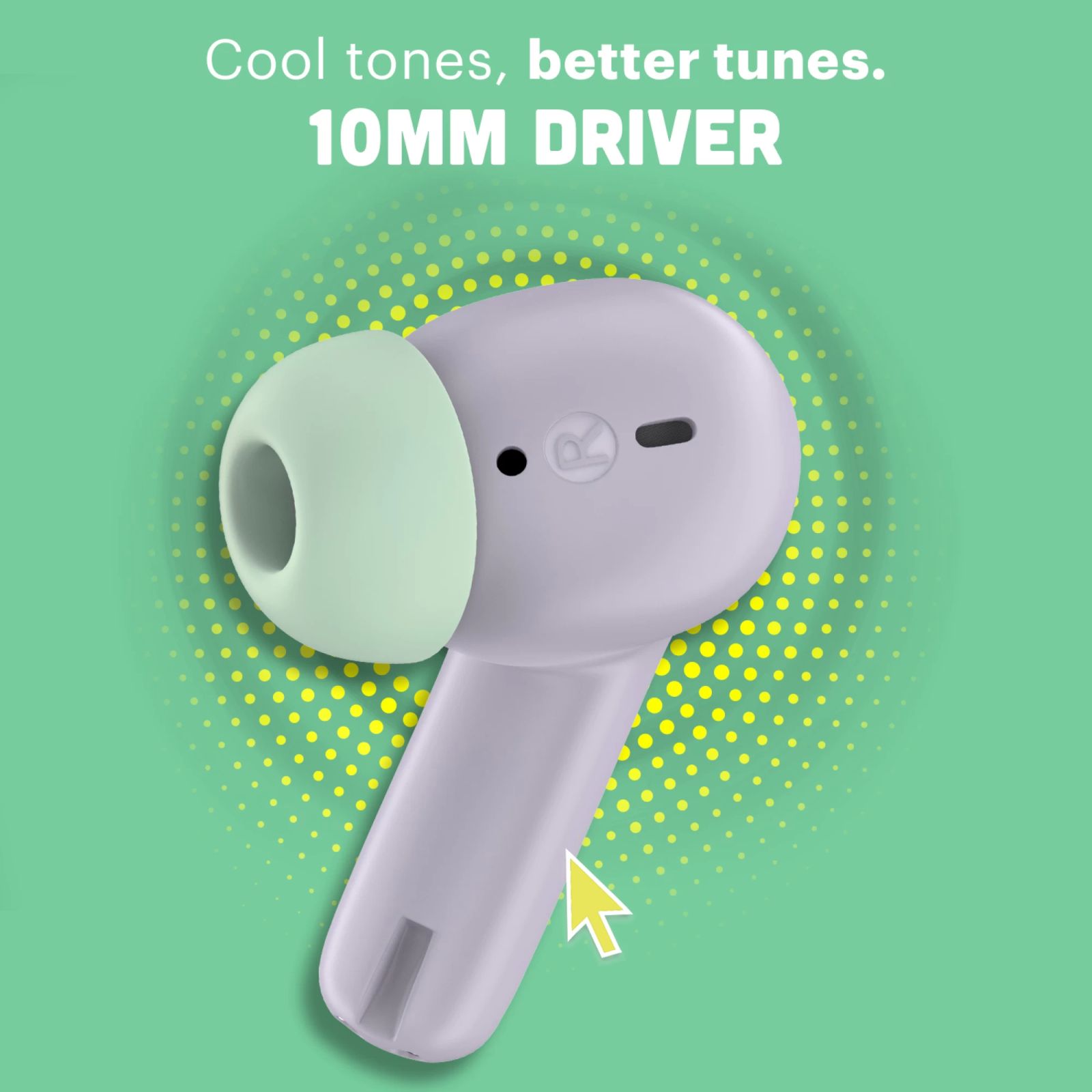 noise Pop Buds TWS Earbuds with Environmental Noise Cancellation (IPX5 Water Resistant, Hyper Sync, Lilac Pop)_5