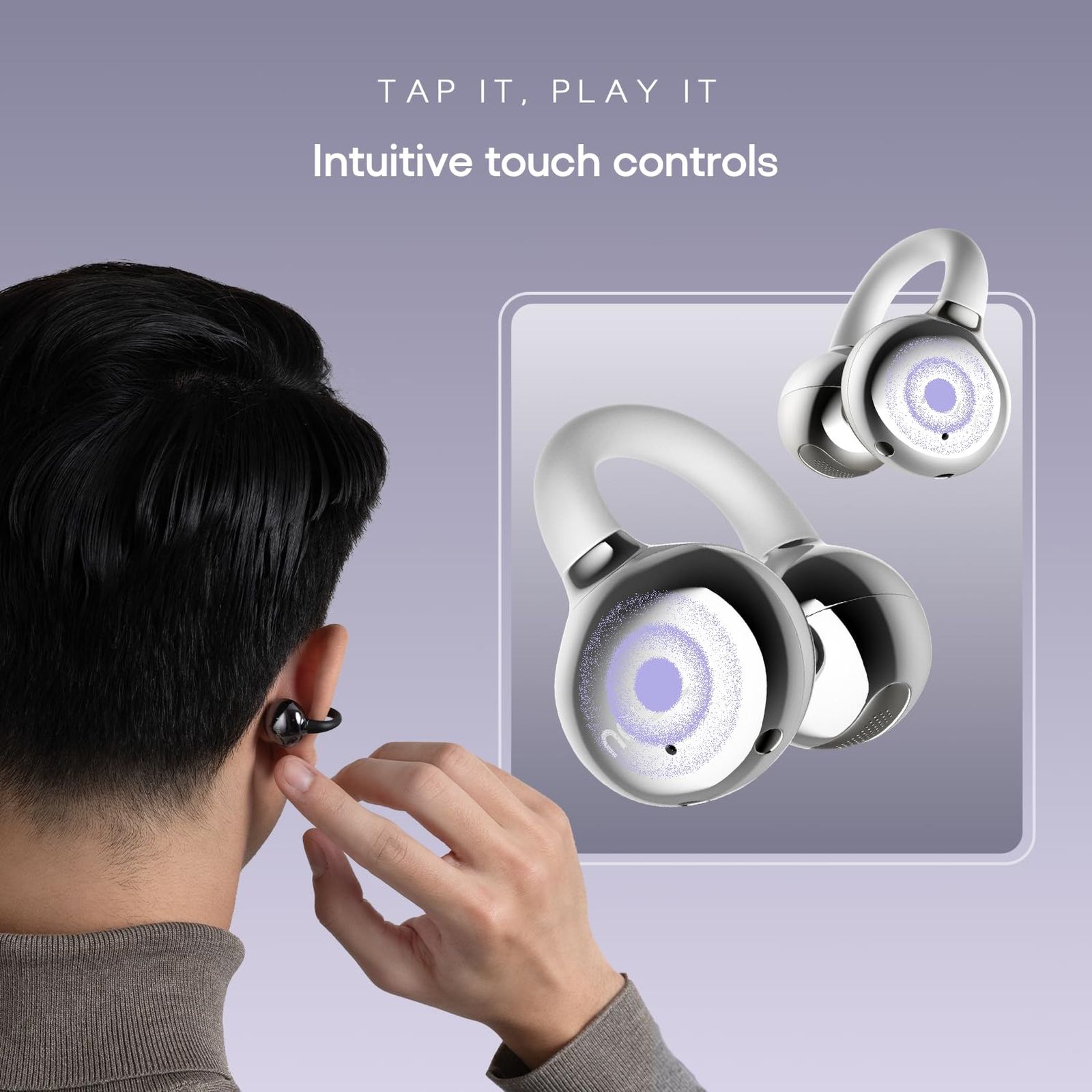 noise Air Clips TWS Earbuds with Environmental Noise Cancellation (IPX5 Water Resistant, AirWave Technology, Pearl Purple) noise Air Clips TWS Earbuds with Environmental Noise Cancellation (IPX5 Water Resistant, AirWave Technology, Pearl Purple)_8