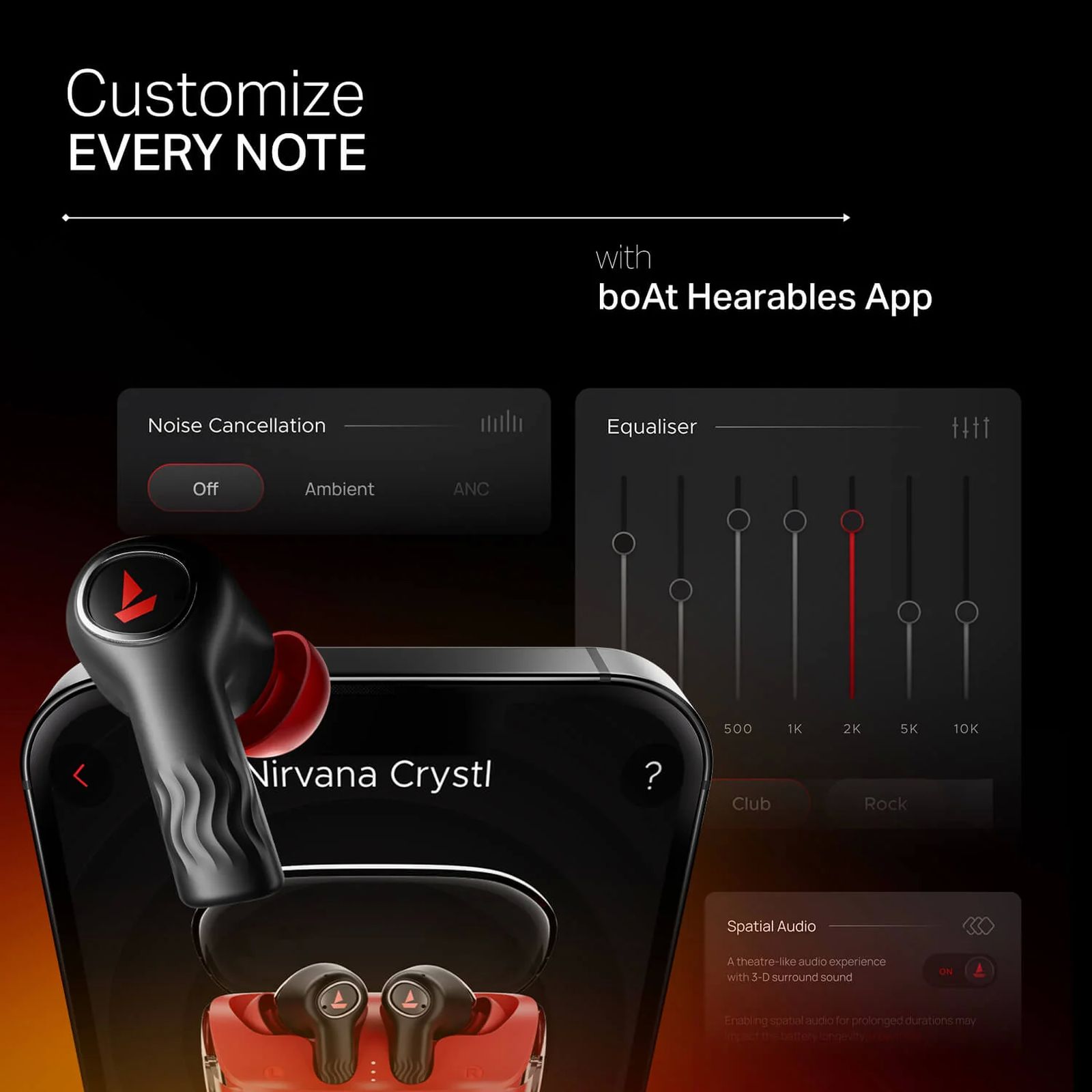 boAt Nirvana Crystl TWS Earbuds with Active Noise Cancellation (IPX4 Water Resistant, 60ms Low Latency, Blazing Red) boAt Nirvana Crystl TWS Earbuds with Active Noise Cancellation (IPX4 Water Resistant, 60ms Low Latency, Blazing Red)_9