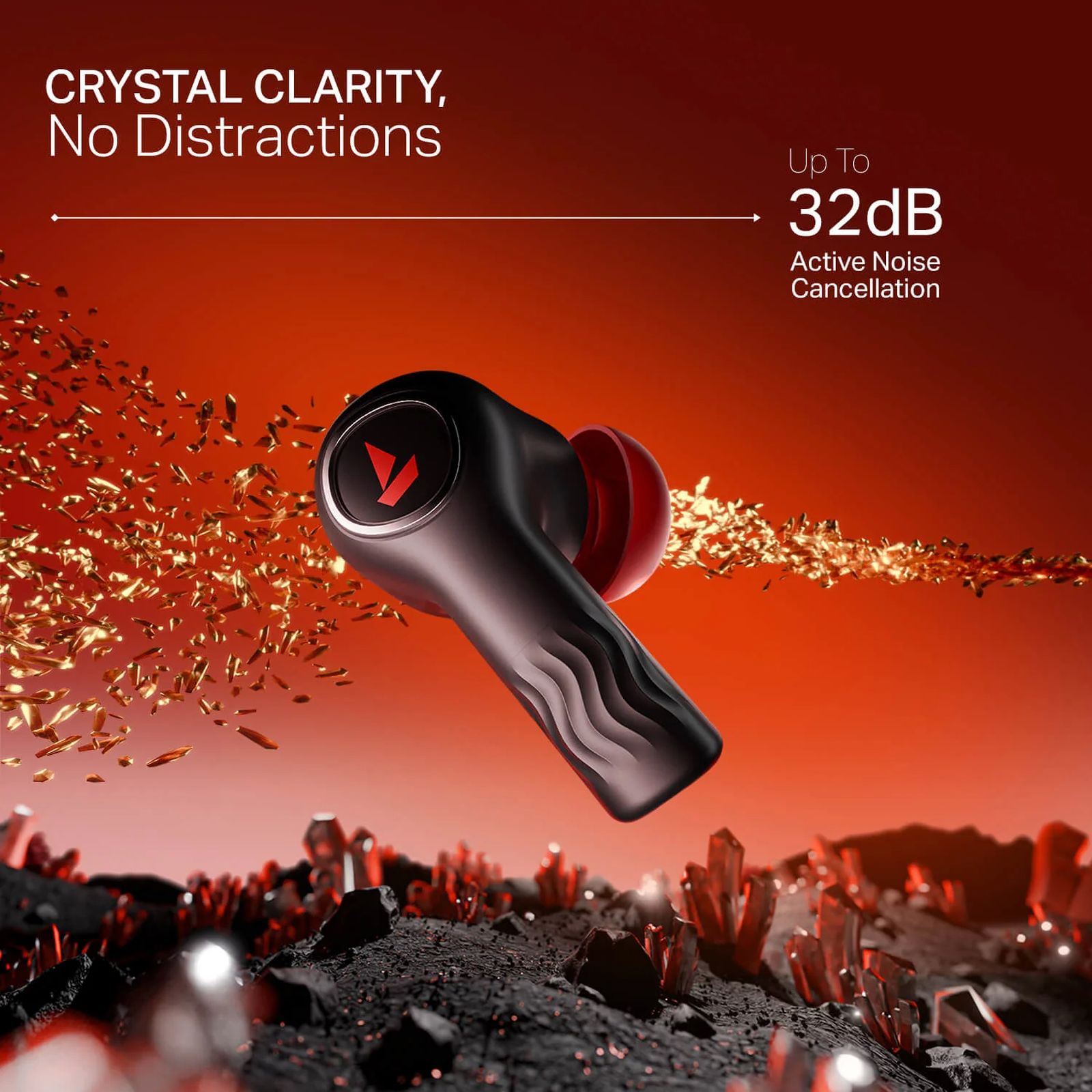 boAt Nirvana Crystl TWS Earbuds with Active Noise Cancellation (IPX4 Water Resistant, 60ms Low Latency, Blazing Red) boAt Nirvana Crystl TWS Earbuds with Active Noise Cancellation (IPX4 Water Resistant, 60ms Low Latency, Blazing Red)_3