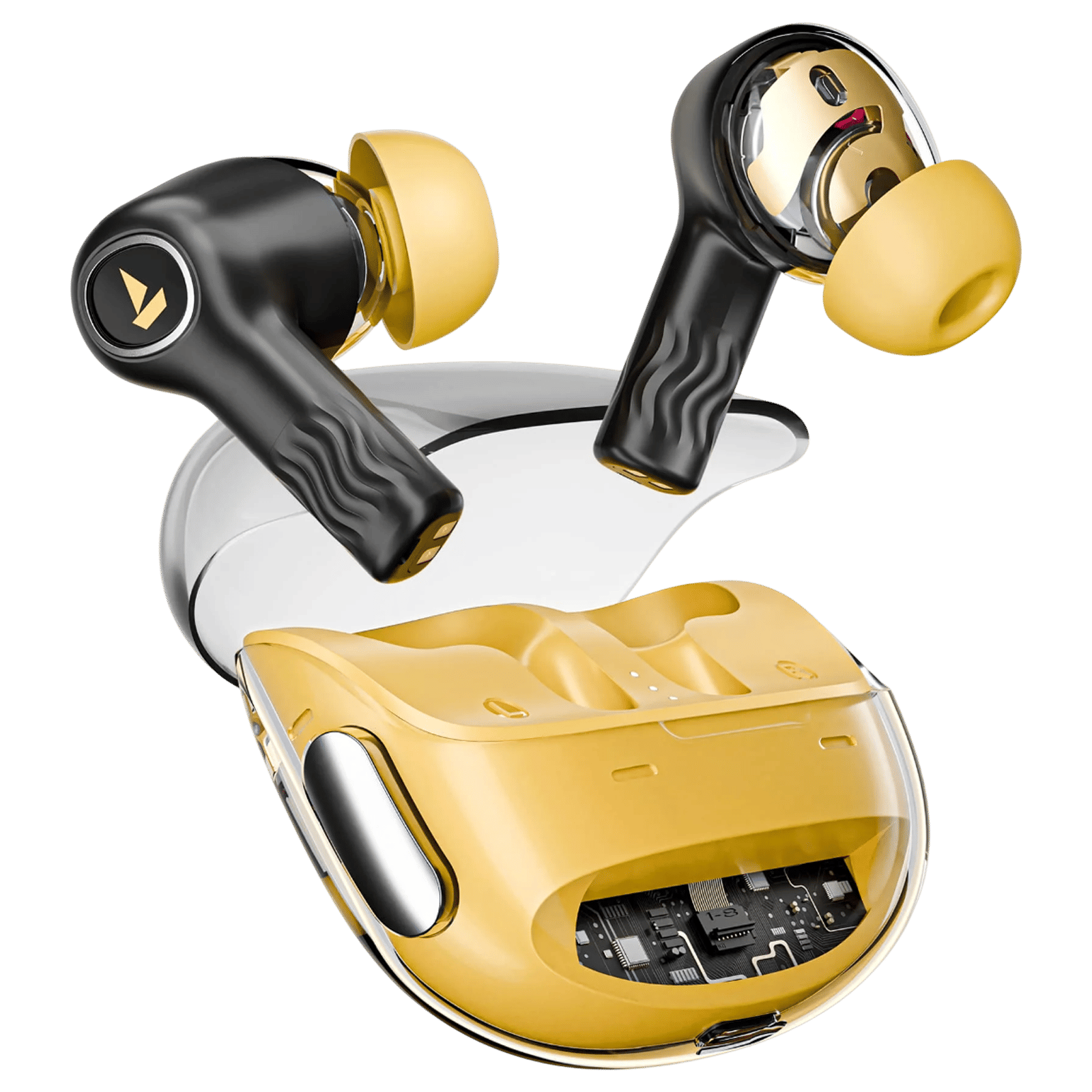 boAt Nirvana Crystl TWS Earbuds with Active Noise Cancellation (IPX4 Water Resistant, 60ms Low Latency, Yellow Pop) boAt Nirvana Crystl TWS Earbuds with Active Noise Cancellation (IPX4 Water Resistant, 60ms Low Latency, Yellow Pop)_1