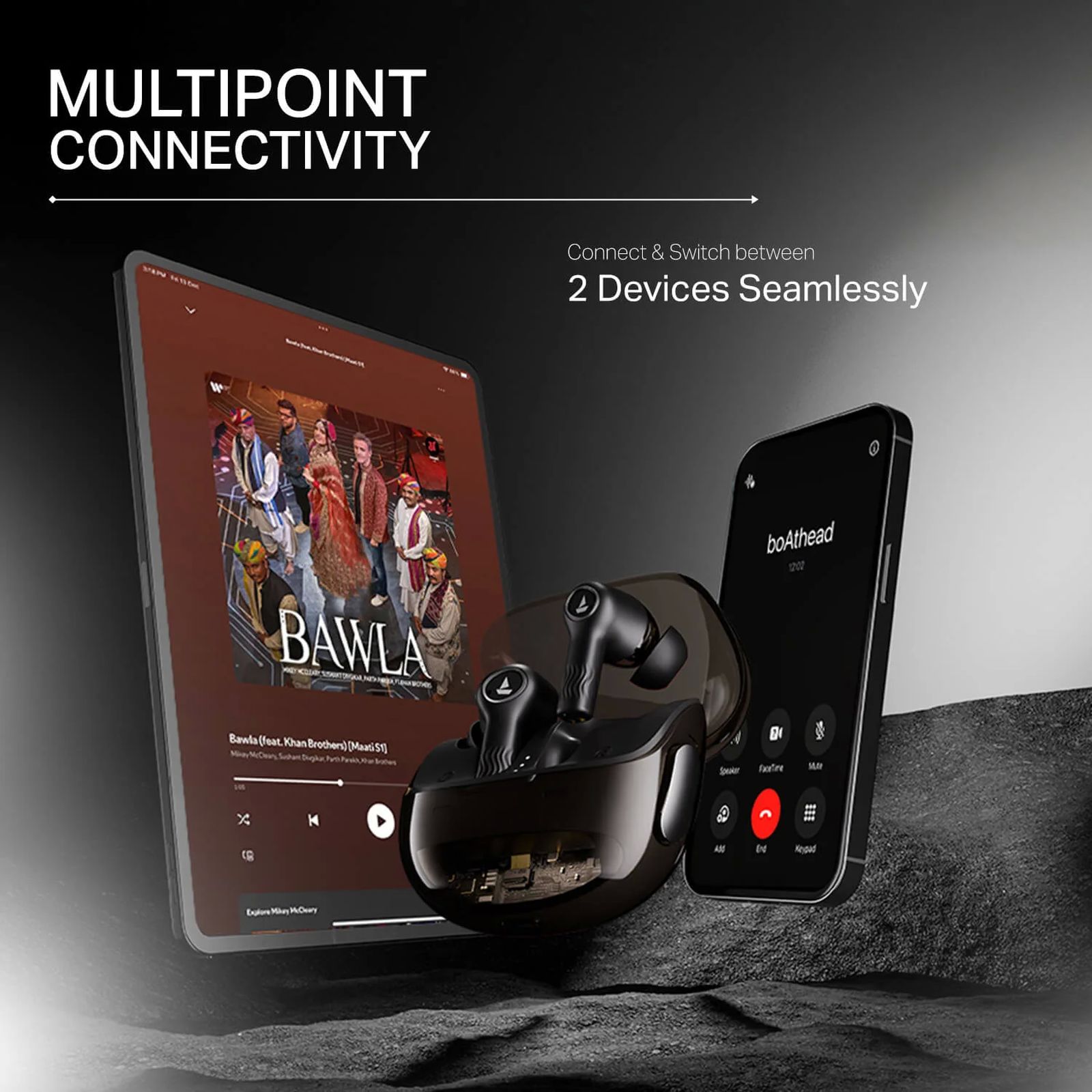 boAt Nirvana Crystl TWS Earbuds with Active Noise Cancellation (IPX4 Water Resistant, 60ms Low Latency, Quantum Black) boAt Nirvana Crystl TWS Earbuds with Active Noise Cancellation (IPX4 Water Resistant, 60ms Low Latency, Quantum Black)_8