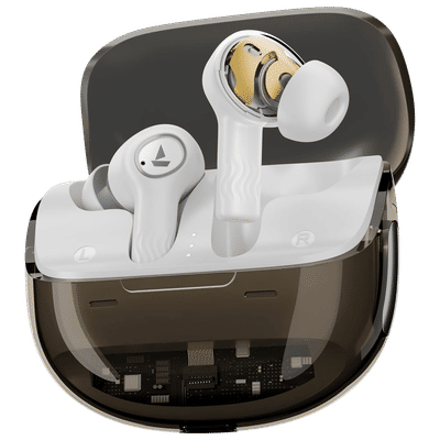 boAt Nirvana Crystl TWS Earbuds with Active Noise Cancellation (IPX4 Water Resistant, 60ms Low Latency, White Lustre)