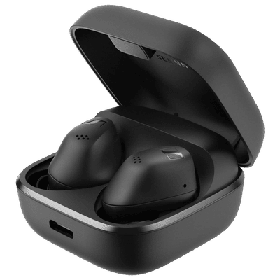 SENNHEISER Accentum 700262 TWS Earbuds with Hybrid Active Noise Cancellation (IP54 Splash Resistant, TrueResponse Acoustic Technology, Black)
