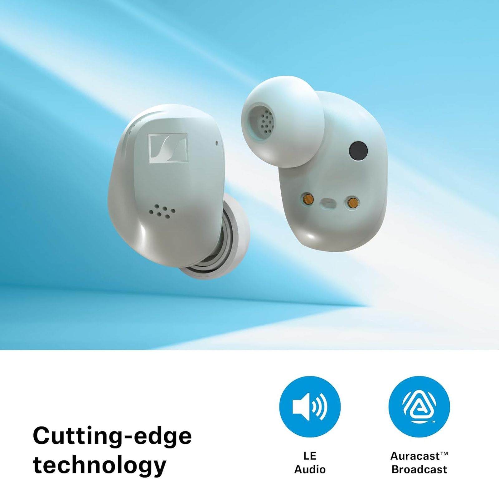 SENNHEISER ACCENTUM 700263 TWS Earbuds with Hybrid Active Noise Cancellation (IP54 Splash Resistant, 28 Hours Battery Life, White)_3