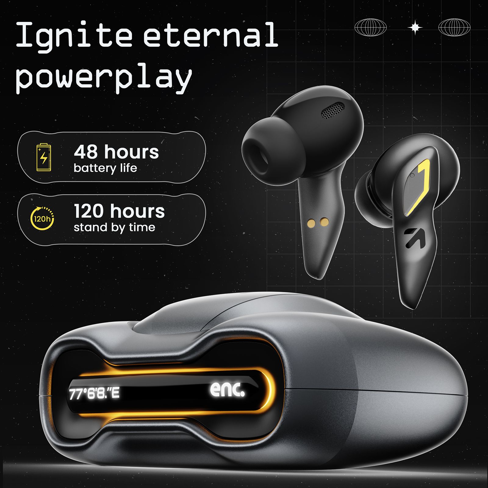 GOBOULT Ember TWS Earbuds with Environmental Noise Cancellation (IPX5 Water Resistant, Fast Charging, Smoky)_13