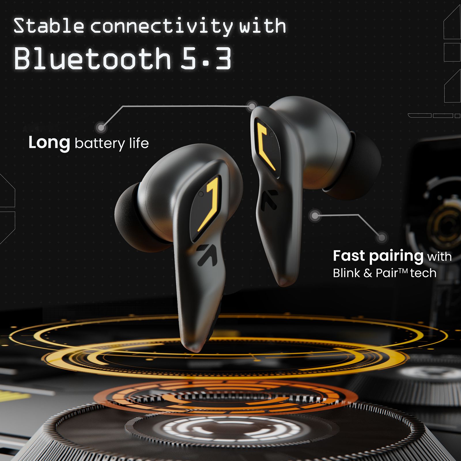 GOBOULT Ember TWS Earbuds with Environmental Noise Cancellation (IPX5 Water Resistant, Fast Charging, Smoky)_14