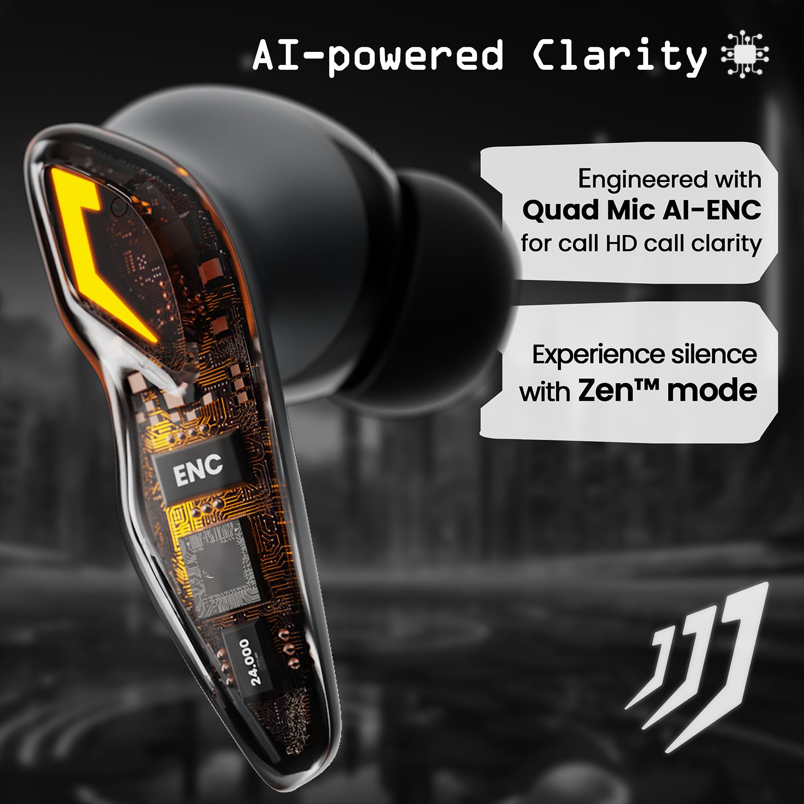 GOBOULT Ember TWS Earbuds with Environmental Noise Cancellation (IPX5 Water Resistant, Fast Charging, Smoky)_18