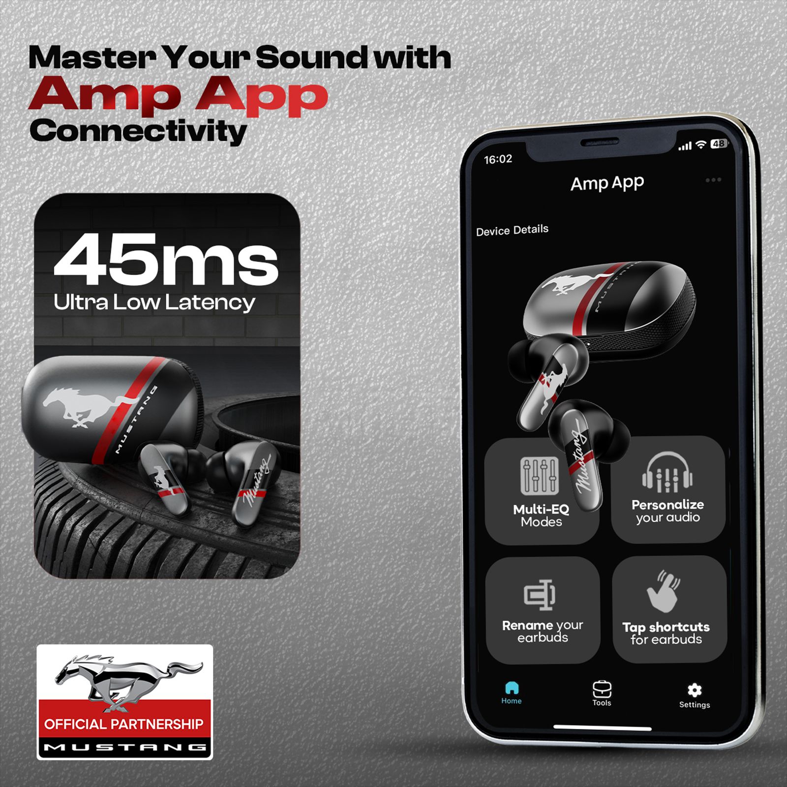 GOBOULT Mustang Dyno TWS Earbuds with Environmental Noise Cancellation (IPX5 Water Resistant, Fast Charging, Dyno Silver)_10