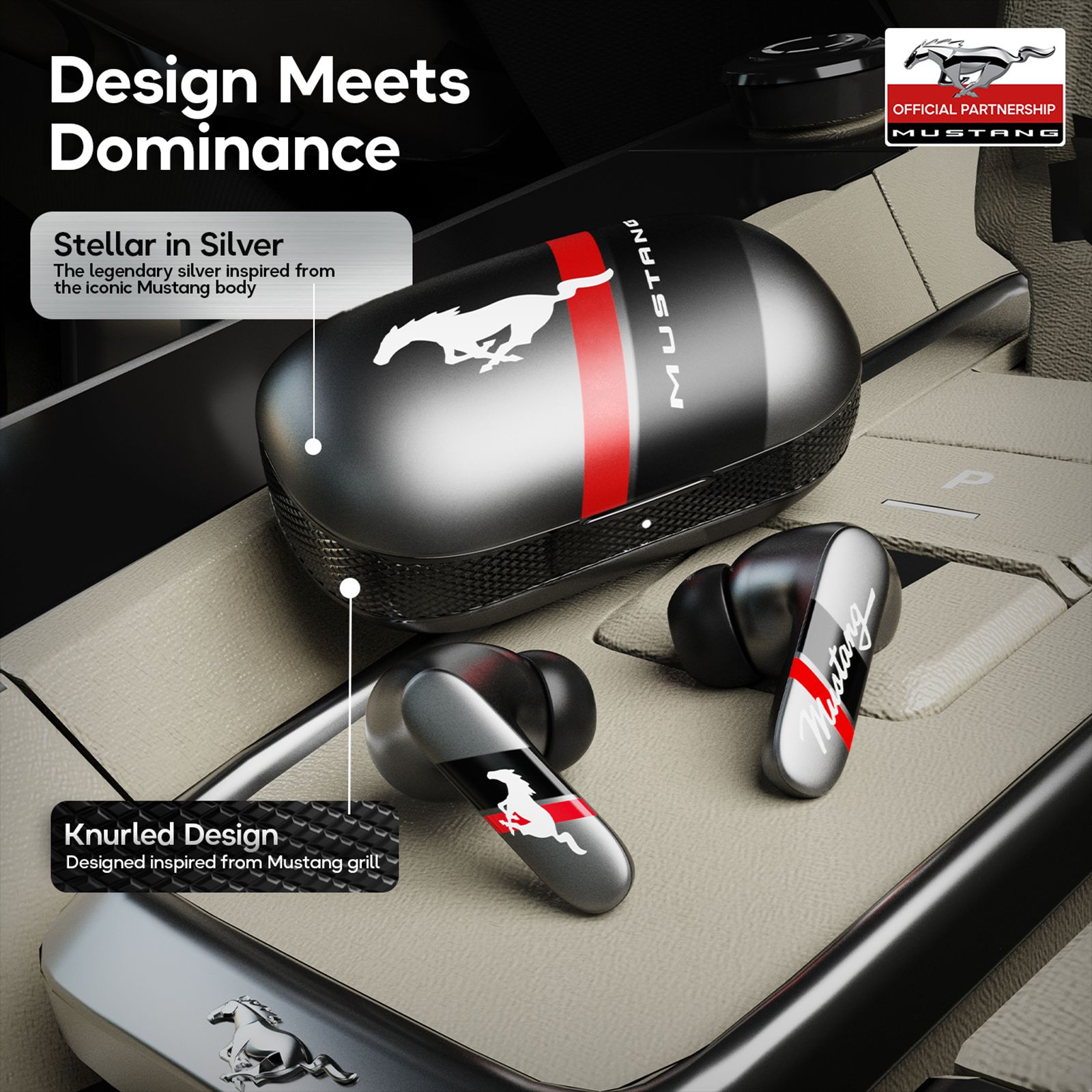 GOBOULT Mustang Dyno TWS Earbuds with Environmental Noise Cancellation (IPX5 Water Resistant, Fast Charging, Dyno Silver)_4