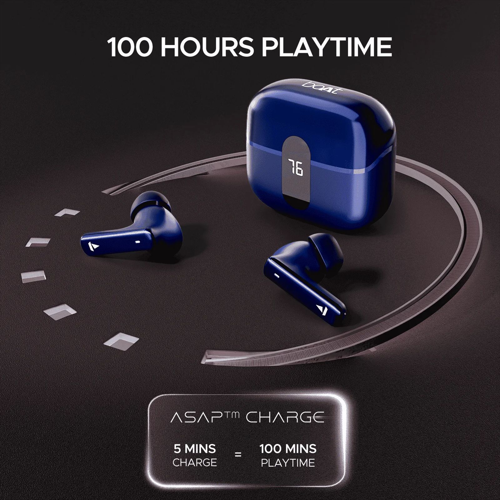 boAt Airdopes Plus 318 TWS Earbuds with Environmental Noise Cancellation (IPX5 Water Resistant, ASAP Charge, Starry Blue)_4