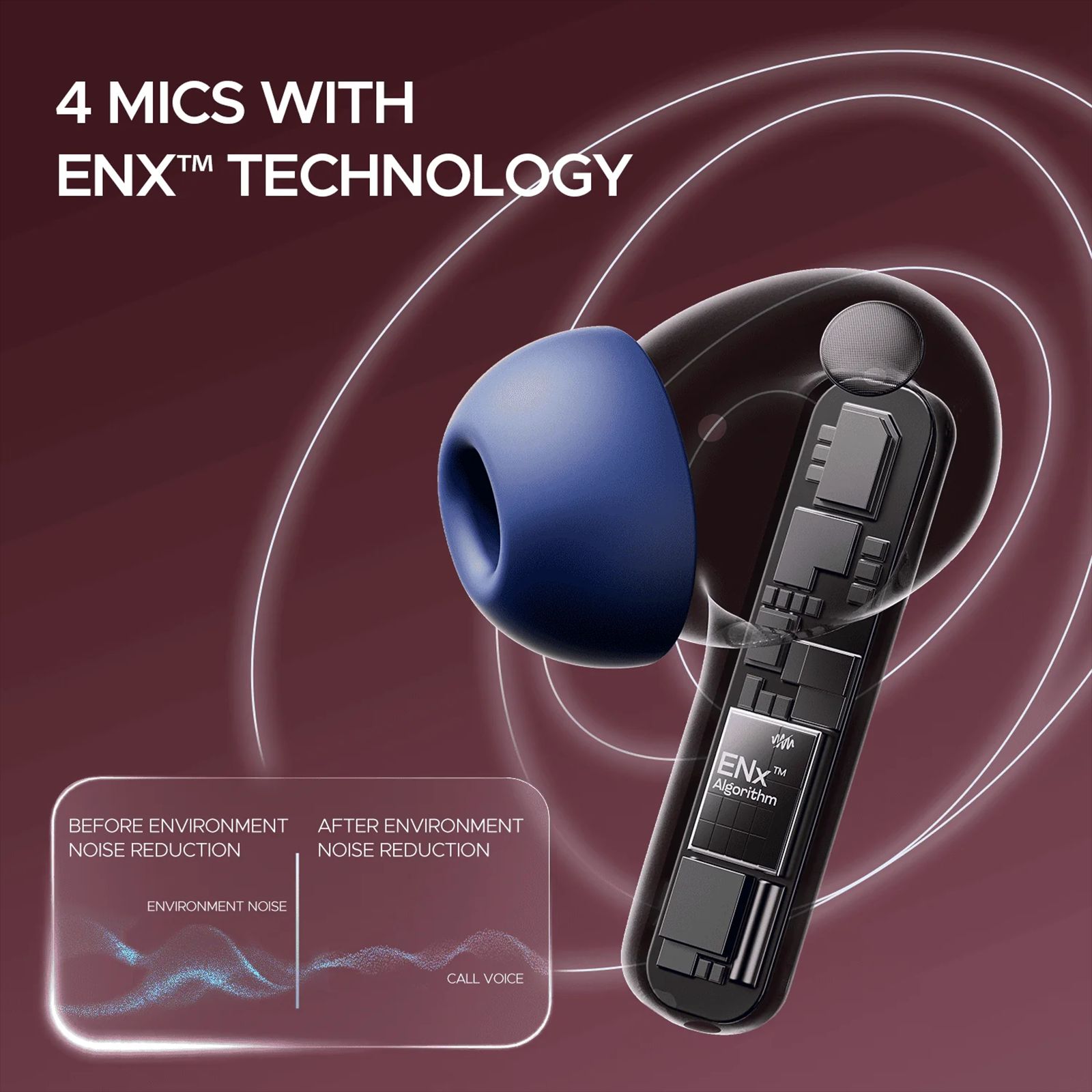 boAt Airdopes Plus 318 TWS Earbuds with Environmental Noise Cancellation (IPX5 Water Resistant, ASAP Charge, Starry Blue)_5