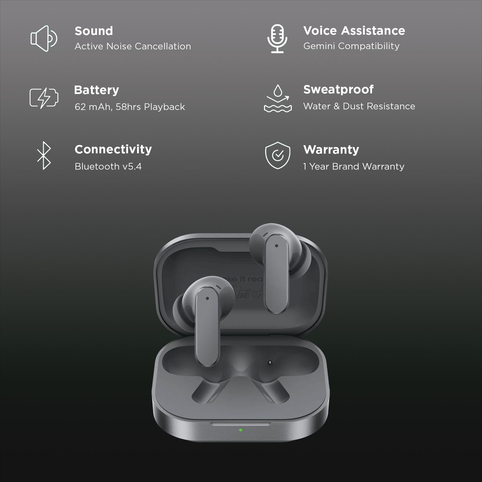 realme Buds Air8 RMA2503 TWS Earbuds with Active Noise Cancellation (IP55 Dust & Water Resistant, Premier Dual Drivers, Master Grey) realme Buds Air8 RMA2503 TWS Earbuds with Active Noise Cancellation (IP55 Dust & Water Resistant, Premier Dual Drivers, Master Grey)_2