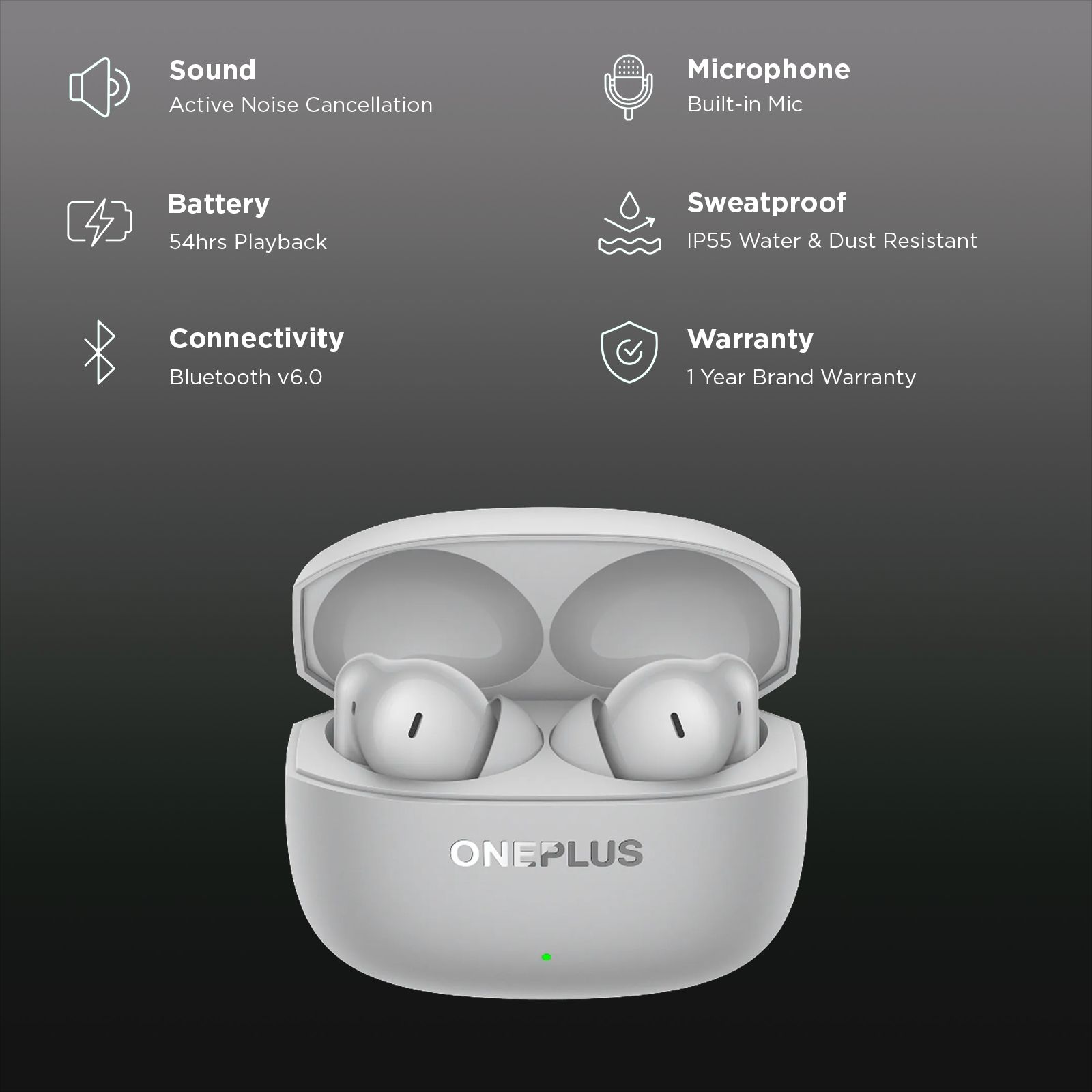 OnePlus Nord Buds 4 Pro TWS Earbuds with Active Noise Cancellation (IP55 Dust and Water Resistance, AI Translation, Radiant Gray) OnePlus Nord Buds 4 Pro TWS Earbuds with Active Noise Cancellation (IP55 Dust and Water Resistance, AI Translation, Radiant Gray)_2