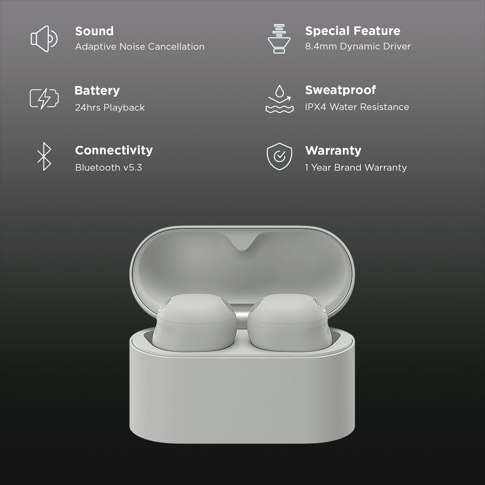 SONY 1000X Series WF1000XM6/BZIN TWS Earbuds with Adaptive Noise Cancellation (IPX4 Water Resistant, Auto Ambient Sound, Platinum Silver)_2