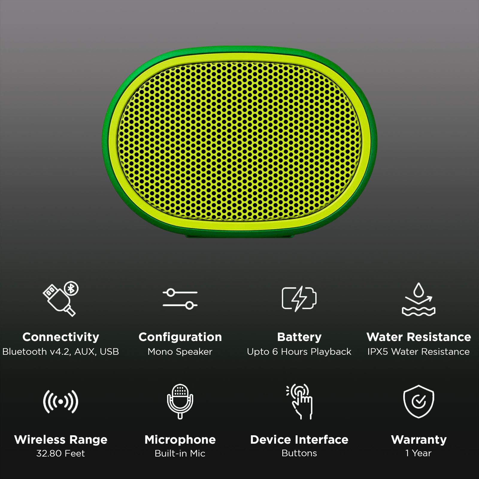 SONY SRS-XB01 Extra Bass Portable Bluetooth Speaker (Green)_3