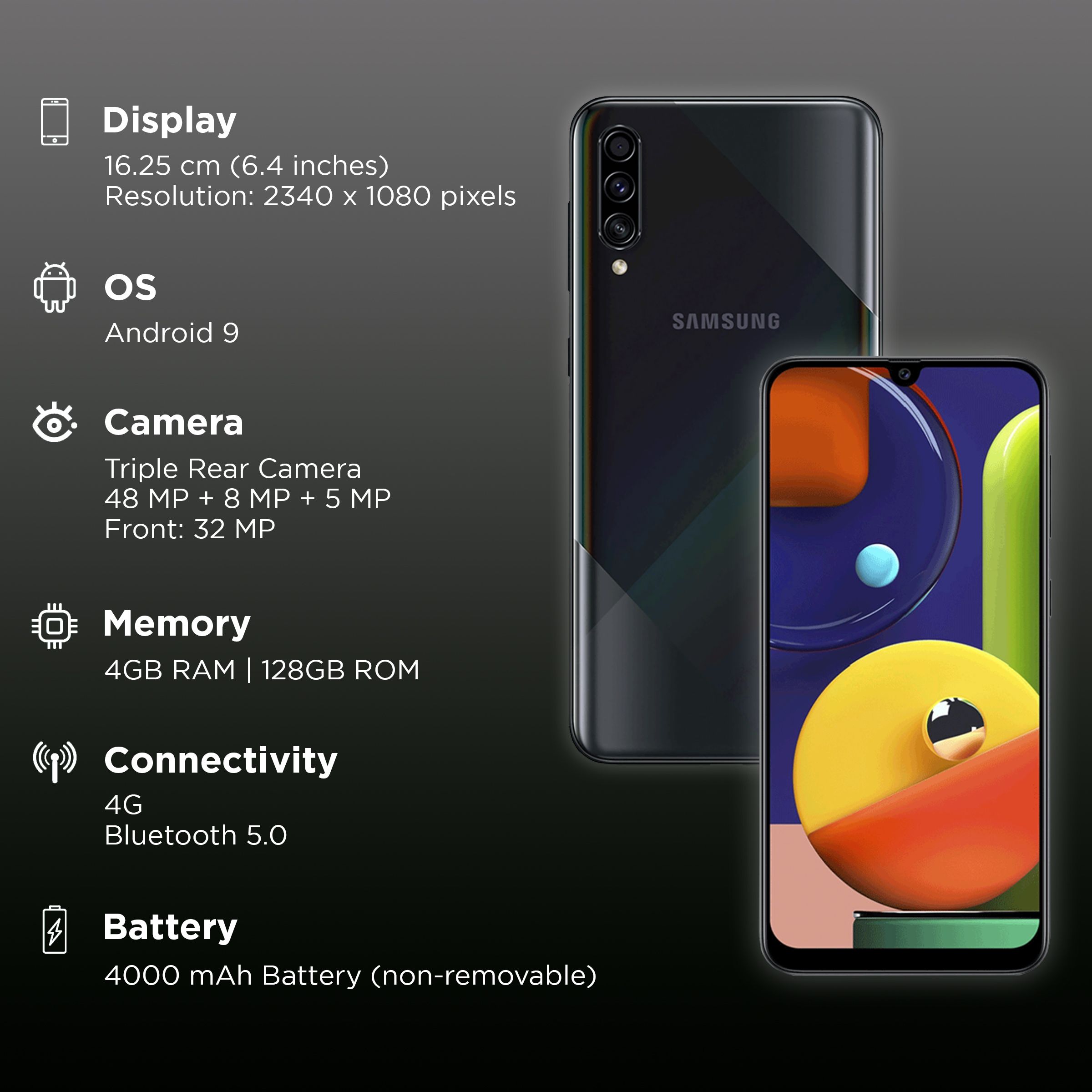 SAMSUNG Galaxy A50s (4GB RAM, 128GB, Prism Crush Black) SAMSUNG Galaxy A50s (4GB RAM, 128GB, Prism Crush Black)_3