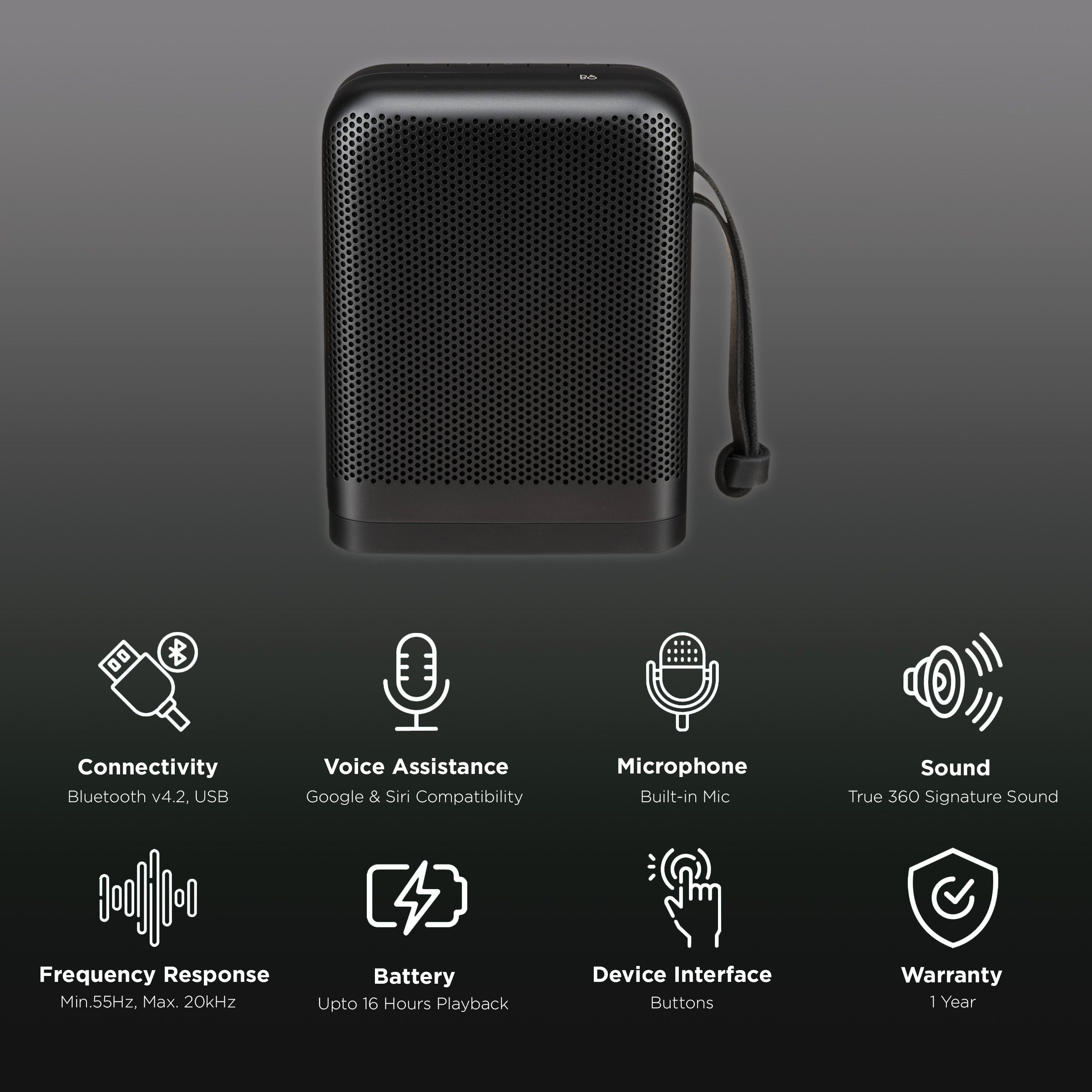 Bang & Olufsen Beoplay P6 with Google & Siri Compatible Smart Speaker (Signature Sound, Black) Bang & Olufsen Beoplay P6 with Google & Siri Compatible Smart Speaker (Signature Sound, Black)_2