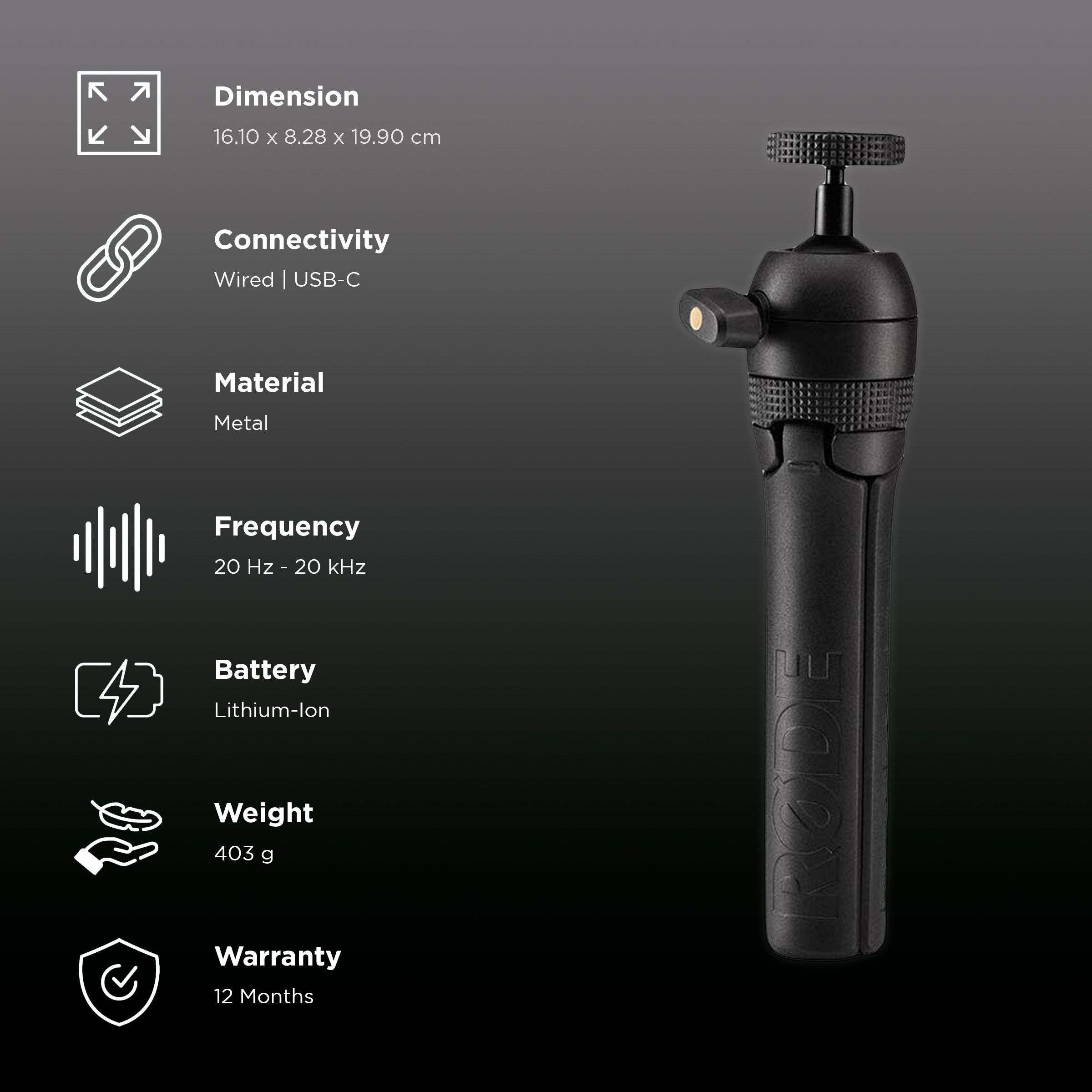 RODE VLOGVMMC Vlogger Kit for Mobile with Mic (Directional Sound Pickup, Black) RODE VLOGVMMC Vlogger Kit for Mobile with Mic (Directional Sound Pickup, Black)_2