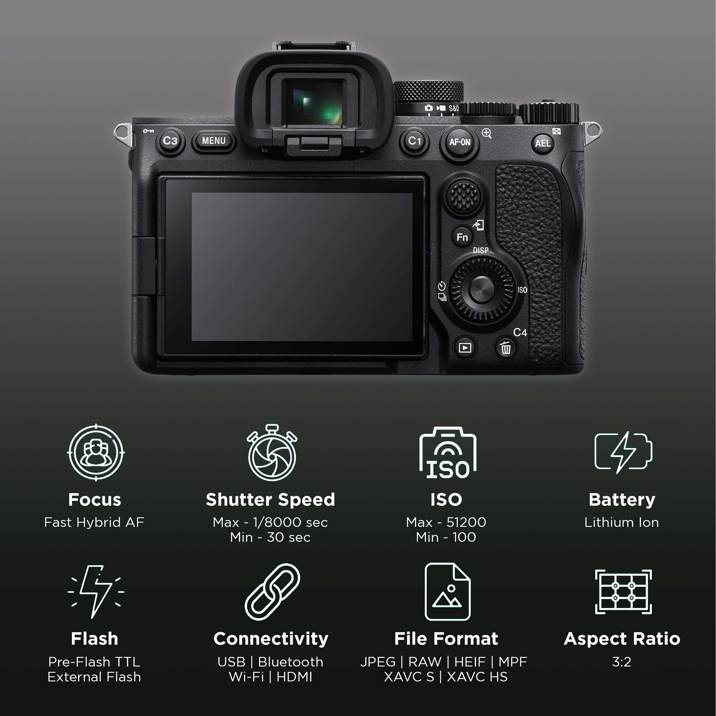 SONY Alpha 7 IV 33MP Full Frame Camera (Body Only, 35.9 x 23.9 mm Sensor, Real-Time Eye Auto Focus) SONY Alpha 7 IV 33MP Full Frame Camera (Body Only, 35.9 x 23.9 mm Sensor, Real-Time Eye Auto Focus)_3