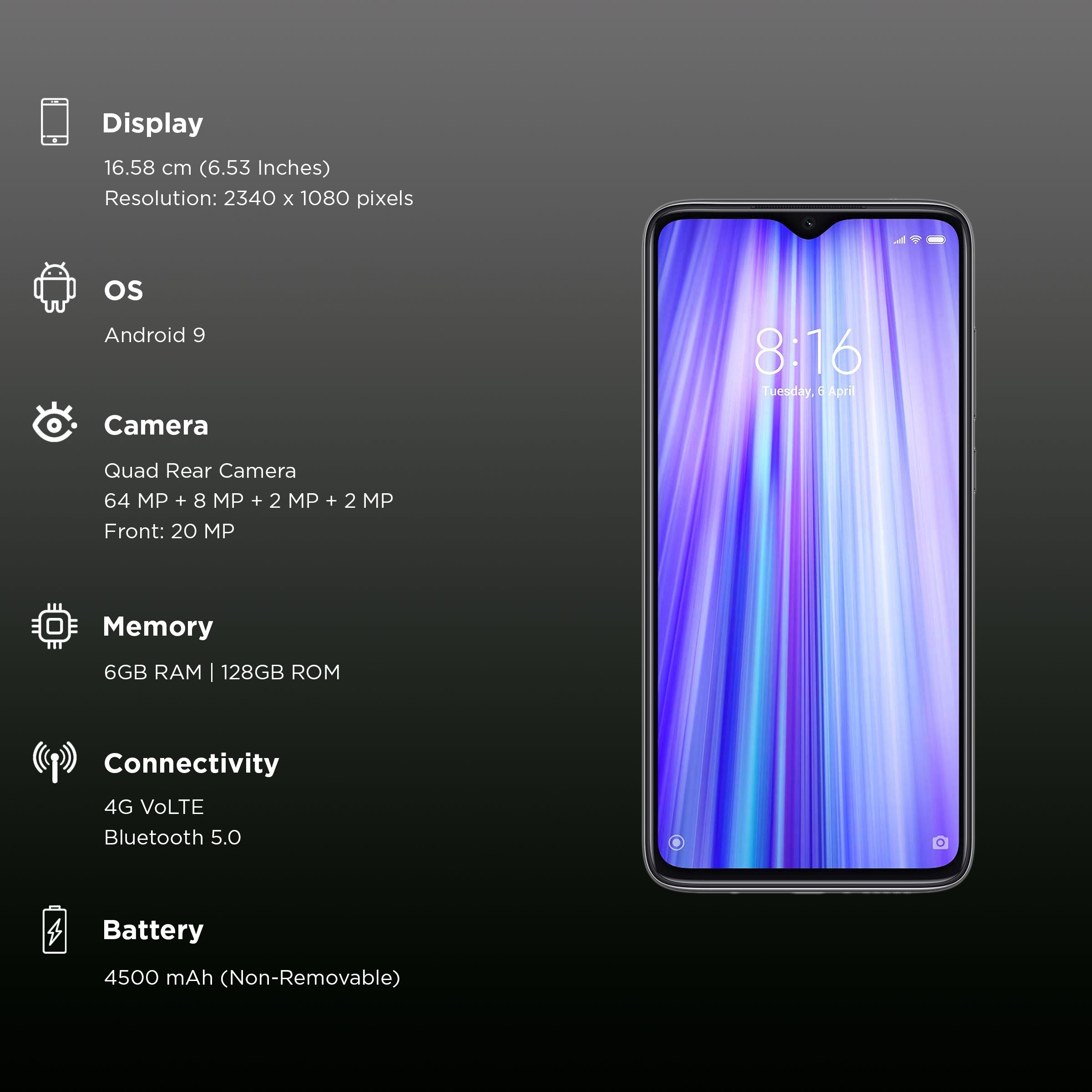 Refurbished Redmi Note 8 Pro (6GB RAM, 128GB, White)_3