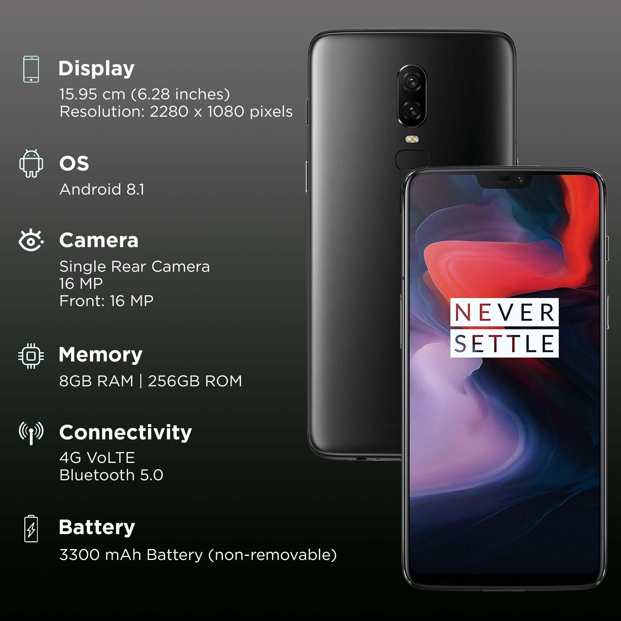 Refurbished OnePlus 6 (8GB RAM, 256GB, Mirror Black) Refurbished OnePlus 6 (8GB RAM, 256GB, Mirror Black)_3