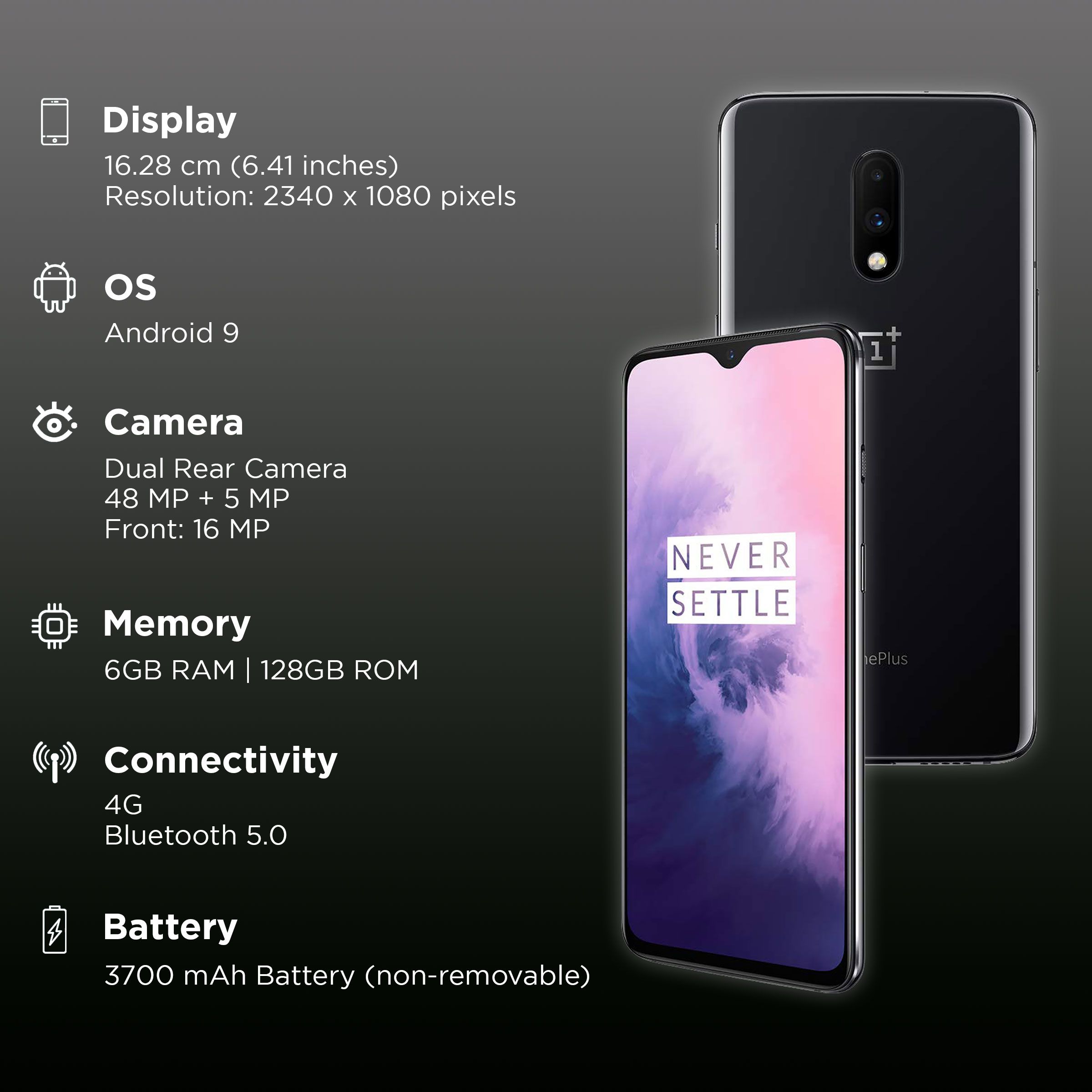 Refurbished OnePlus 7 (6GB RAM, 128GB, Mirror Gray) Refurbished OnePlus 7 (6GB RAM, 128GB, Mirror Gray)_2