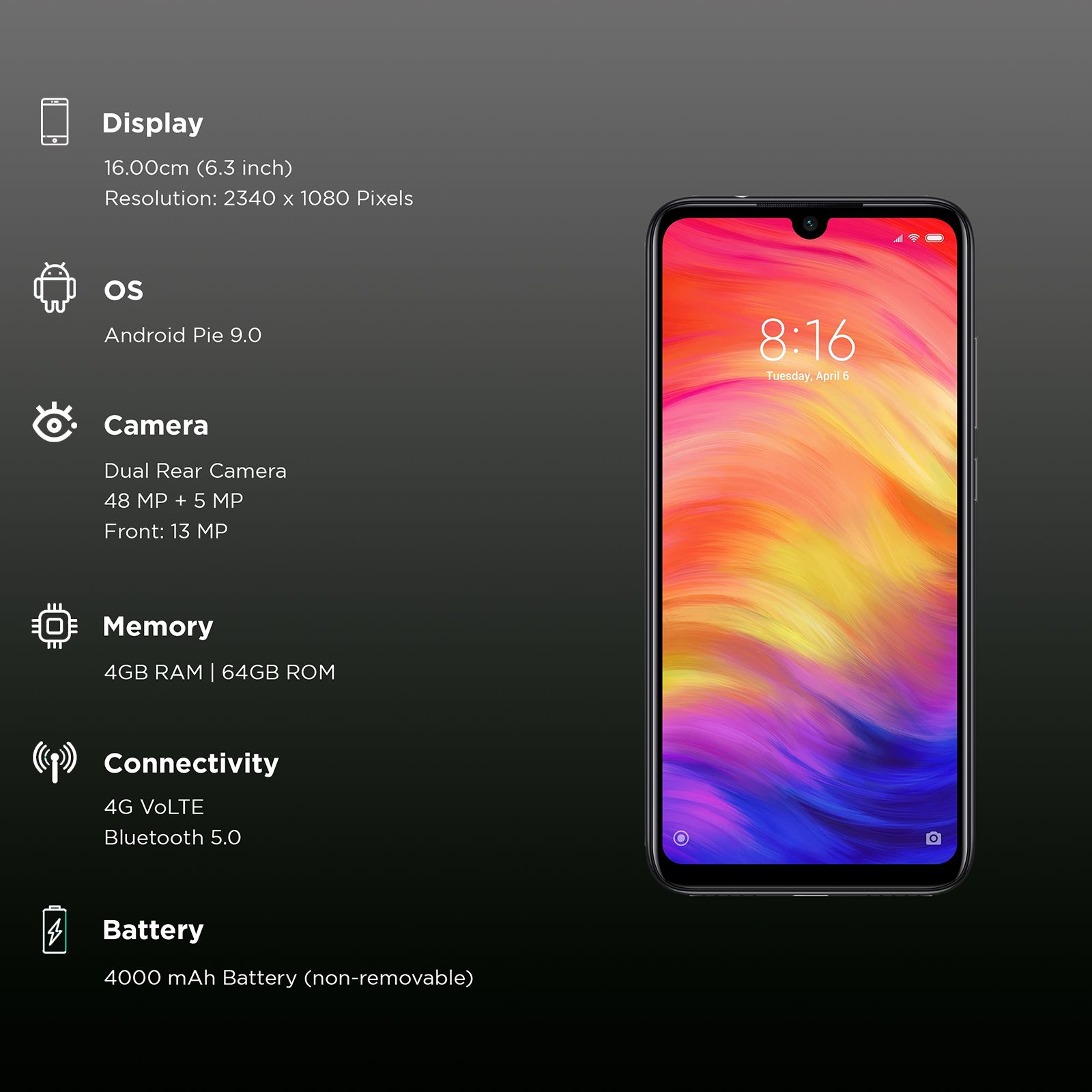 Refurbished Redmi Note 7 Pro (4GB RAM, 64GB ROM, Space Black) Refurbished Redmi Note 7 Pro (4GB RAM, 64GB ROM, Space Black)_2