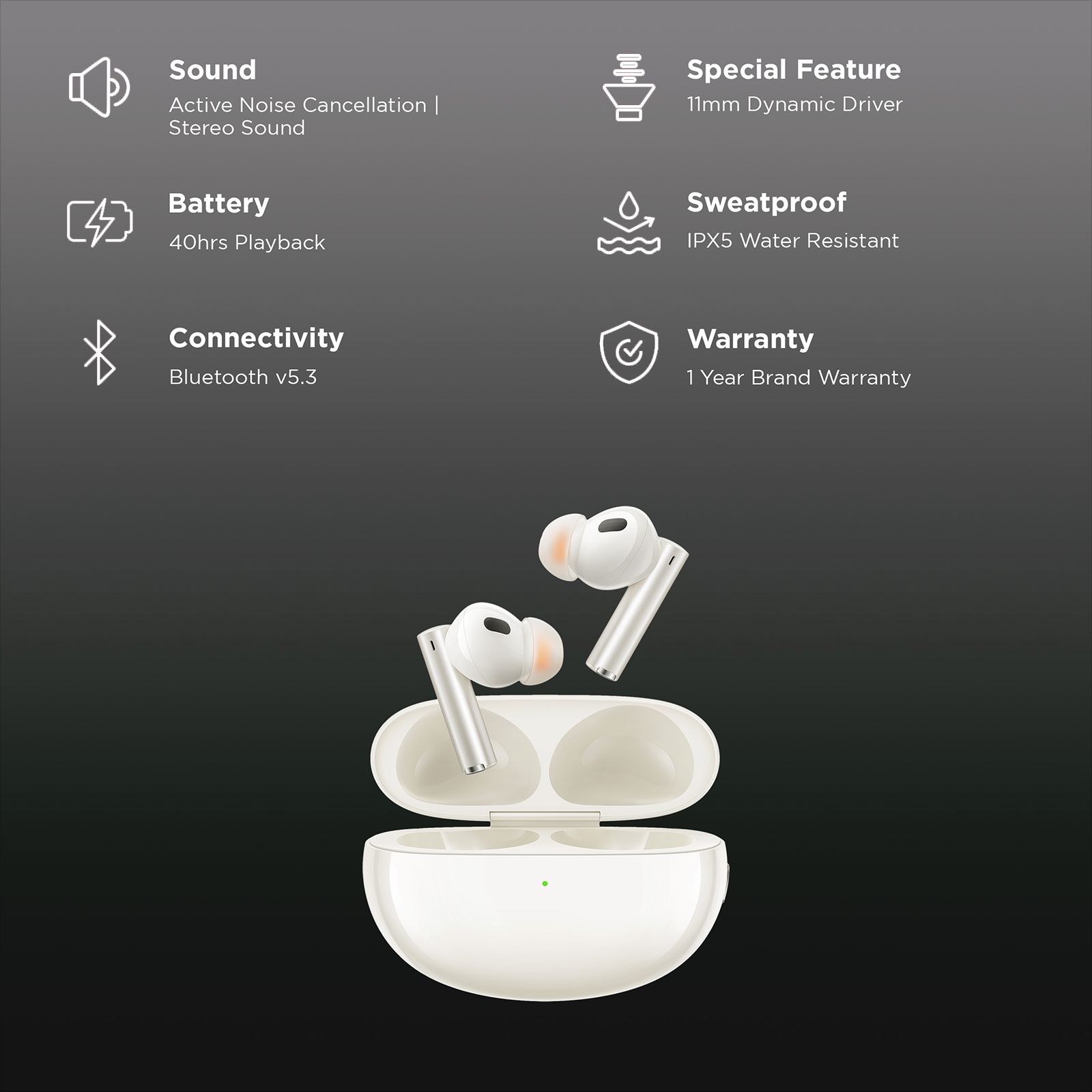 realme Buds Air 5 Pro RMA2120 TWS with Active Noise Cancellation (IPX5 Water Resistance, LDAC HD Audio Codec, Sunrise Beige) realme Buds Air 5 Pro RMA2120 TWS with Active Noise Cancellation (IPX5 Water Resistance, LDAC HD Audio Codec, Sunrise Beige)_2