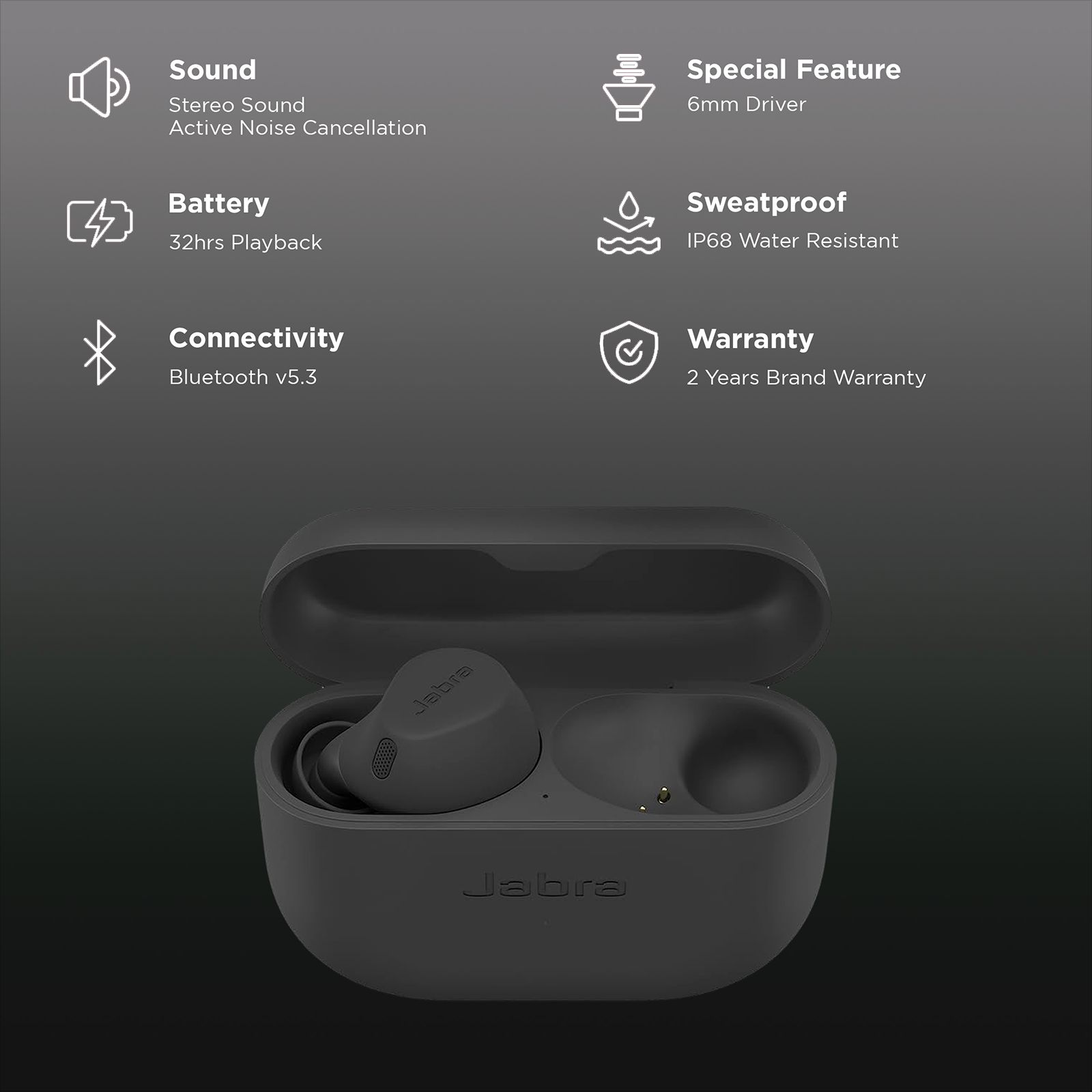 Jabra Elite 8 Active TWS Earbuds with Active Noise Cancellation (IP68 Water & Sweatproof, 32 Hours Playback, Dark Grey) Jabra Elite 8 Active TWS Earbuds with Active Noise Cancellation (IP68 Water & Sweatproof, 32 Hours Playback, Dark Grey)_2