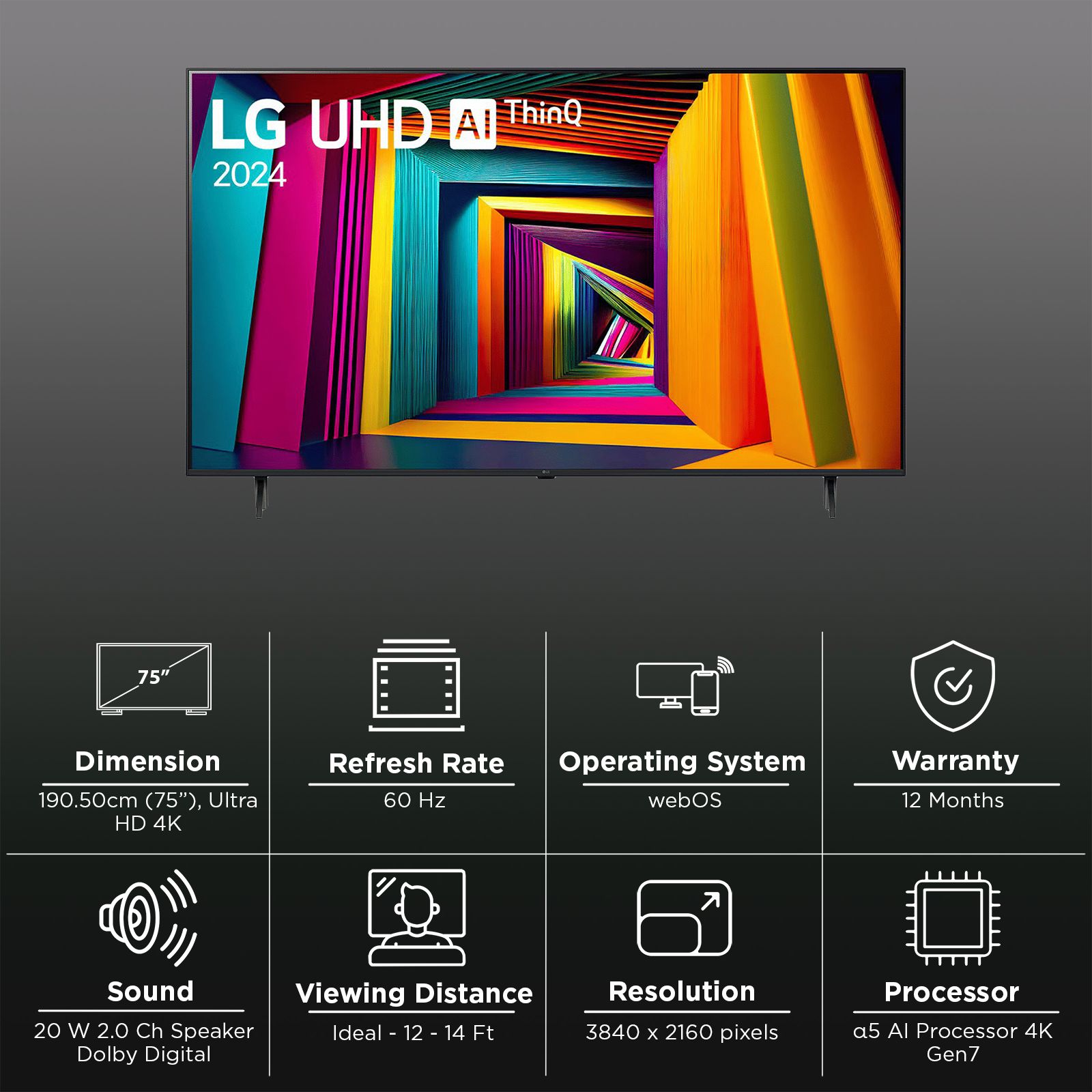 LG AI UT90 190 cm (75 inch) 4K Ultra HD LED Smart WebOS TV with Filmmaker Mode (2025 model) LG AI UT90 190 cm (75 inch) 4K Ultra HD LED Smart WebOS TV with Filmmaker Mode (2025 model)_3