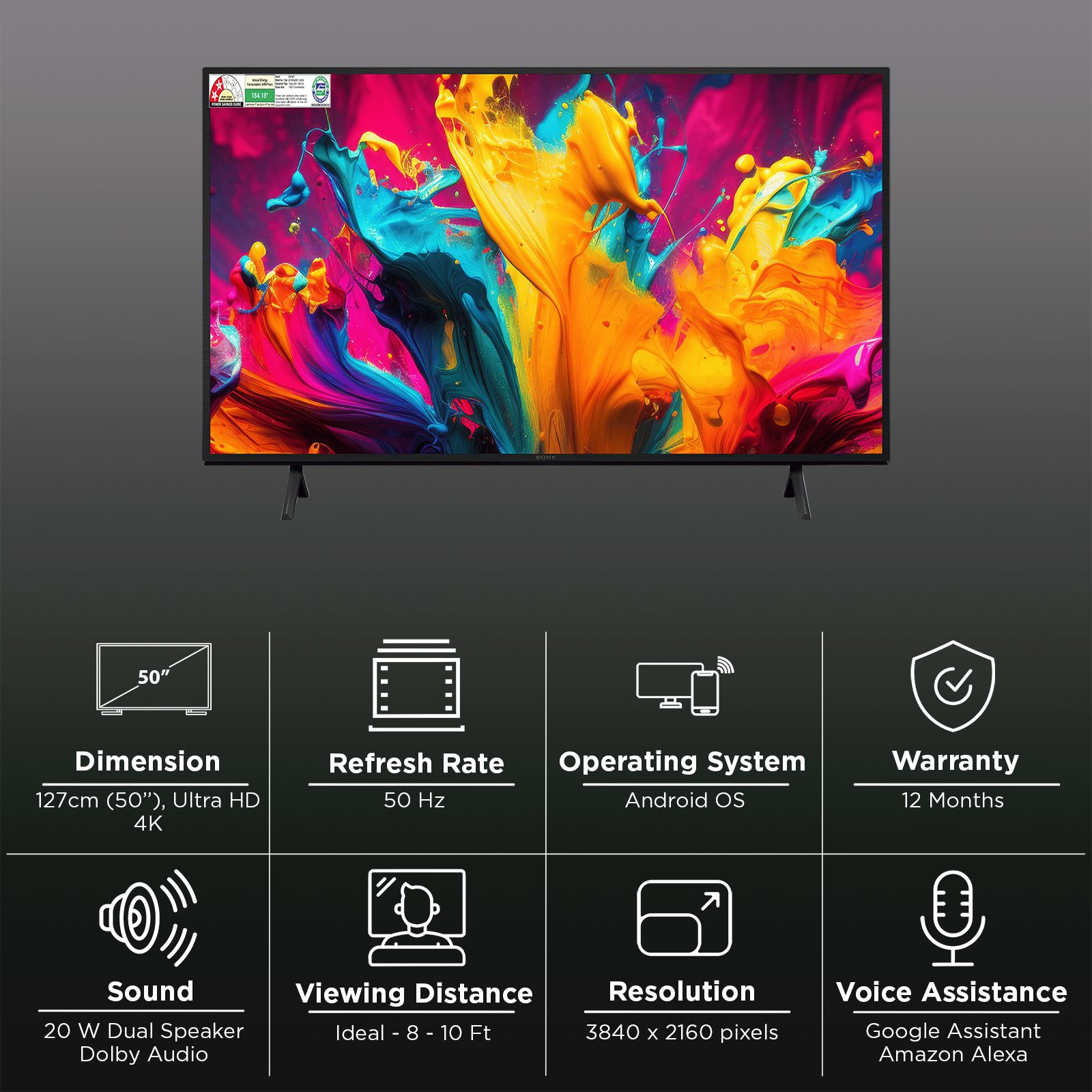 SONY BRAVIA 2 127 cm (50 inch) 4K Ultra HD LCD Smart Android TV with Auto Low Latency Mode (2024 Model) SONY BRAVIA 2 127 cm (50 inch) 4K Ultra HD LCD Smart Android TV with Auto Low Latency Mode (2024 Model)_3