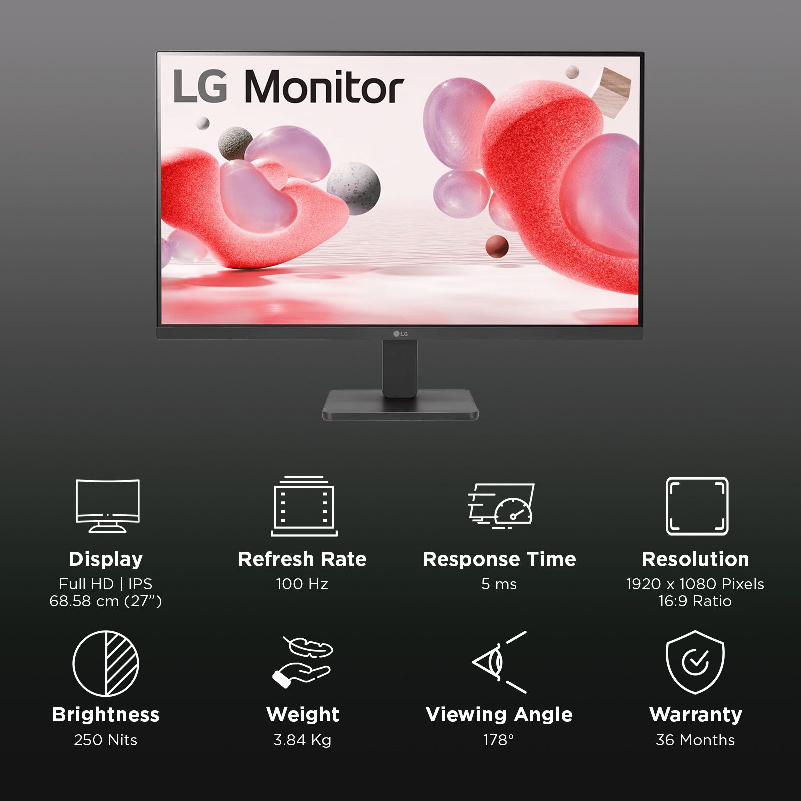 LG 27MR400-B 68.58 cm (27 inch) Full HD IPS Panel Gaming Monitor with Enhanced Eye Protection LG 27MR400-B 68.58 cm (27 inch) Full HD IPS Panel Gaming Monitor with Enhanced Eye Protection_3