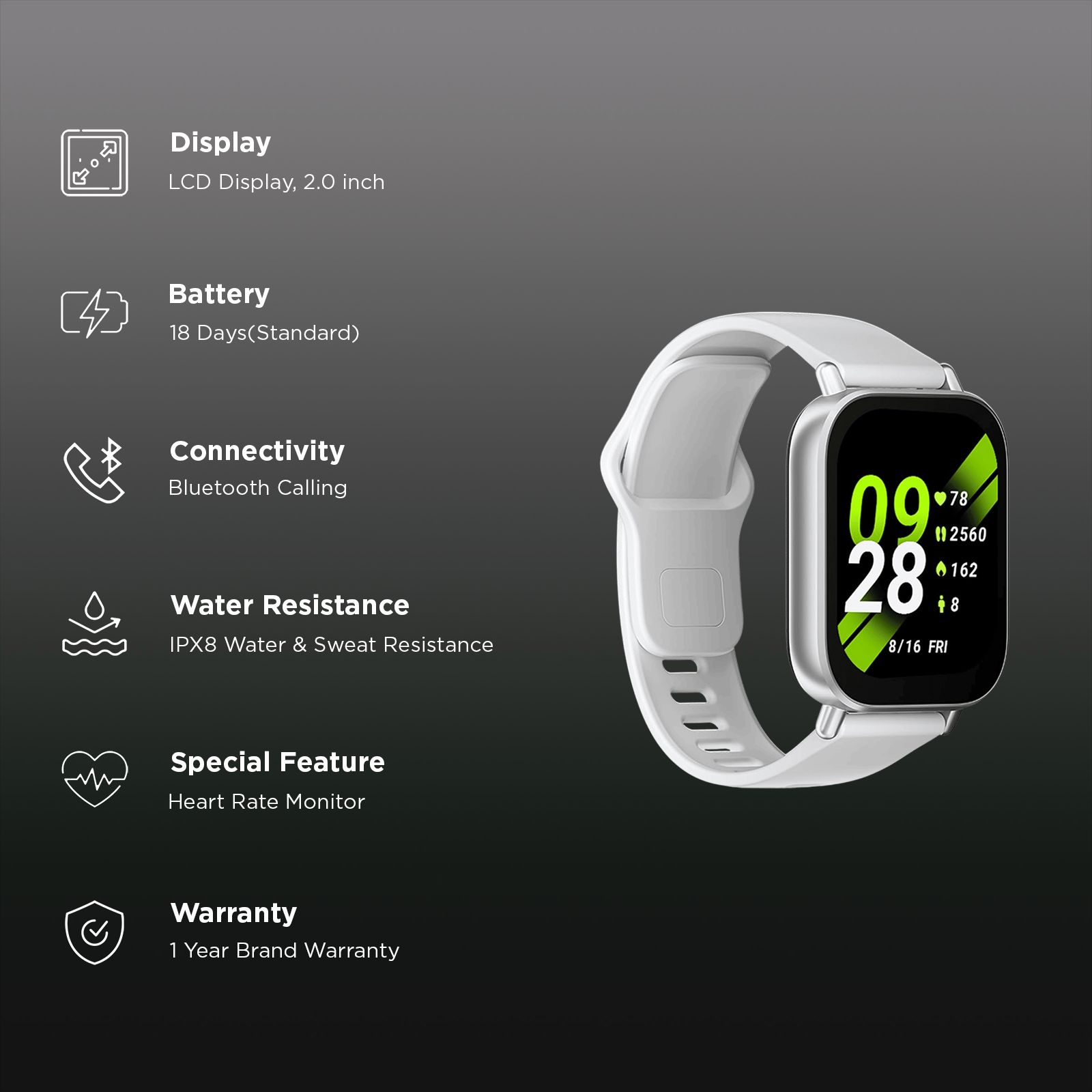 Redmi Watch 5 Active Smartwatch with Bluetooth Calling (50.8mm LCD Display, IPX8 Water Resistant, Matte Silver Strap) Redmi Watch 5 Active Smartwatch with Bluetooth Calling (50.8mm LCD Display, IPX8 Water Resistant, Matte Silver Strap)_2
