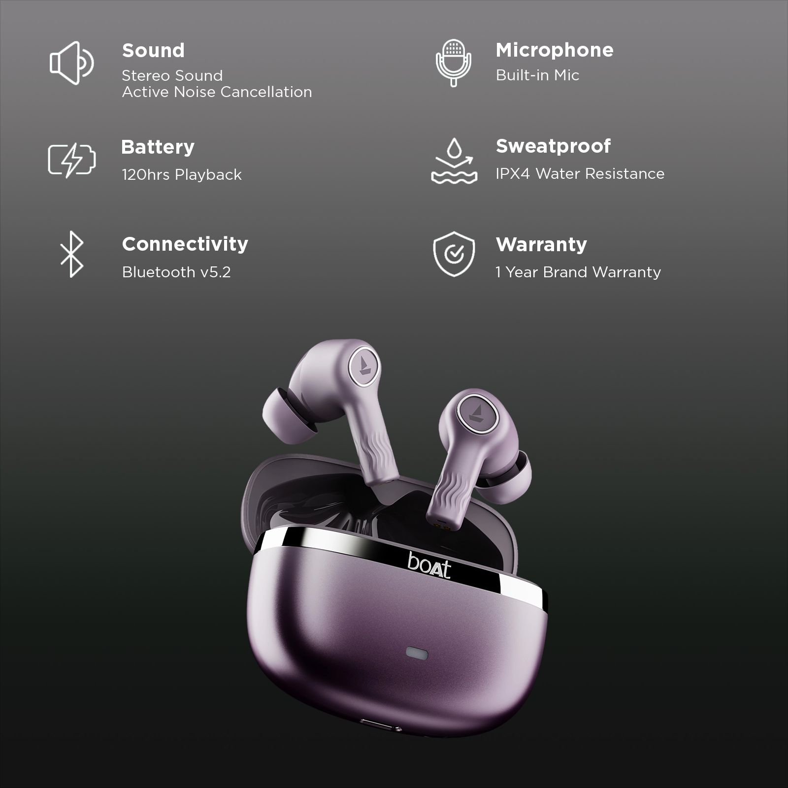 boAt Nirvana ION ANC Pro TWS Earbuds with Active Noise Cancellation (IPX4 Water Resistant, Dual EQ Modes, Rose Quartz) boAt Nirvana ION ANC Pro TWS Earbuds with Active Noise Cancellation (IPX4 Water Resistant, Dual EQ Modes, Rose Quartz)_2