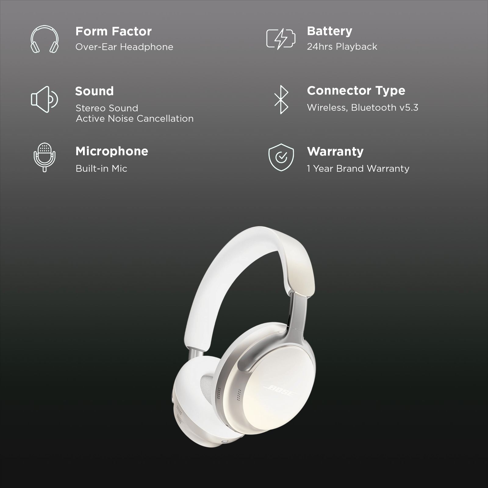 BOSE QuietComfort Ultra Bluetooth Headphone with Mic (Upto 24 Hours Playback, Over Ear, Diamond 60th Edition) BOSE QuietComfort Ultra Bluetooth Headphone with Mic (Upto 24 Hours Playback, Over Ear, Diamond 60th Edition)_2
