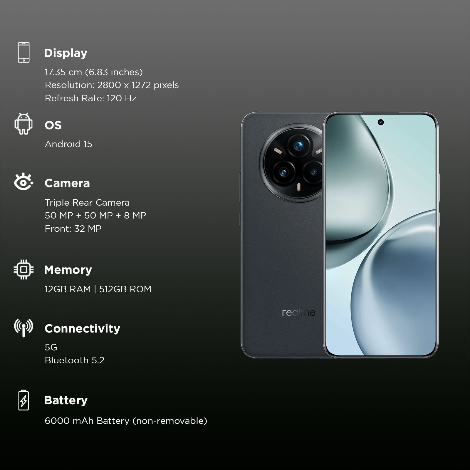 realme 14 Pro Plus 5G (12GB RAM, 512GB, Suede Grey) realme 14 Pro Plus 5G (12GB RAM, 512GB, Suede Grey)_3