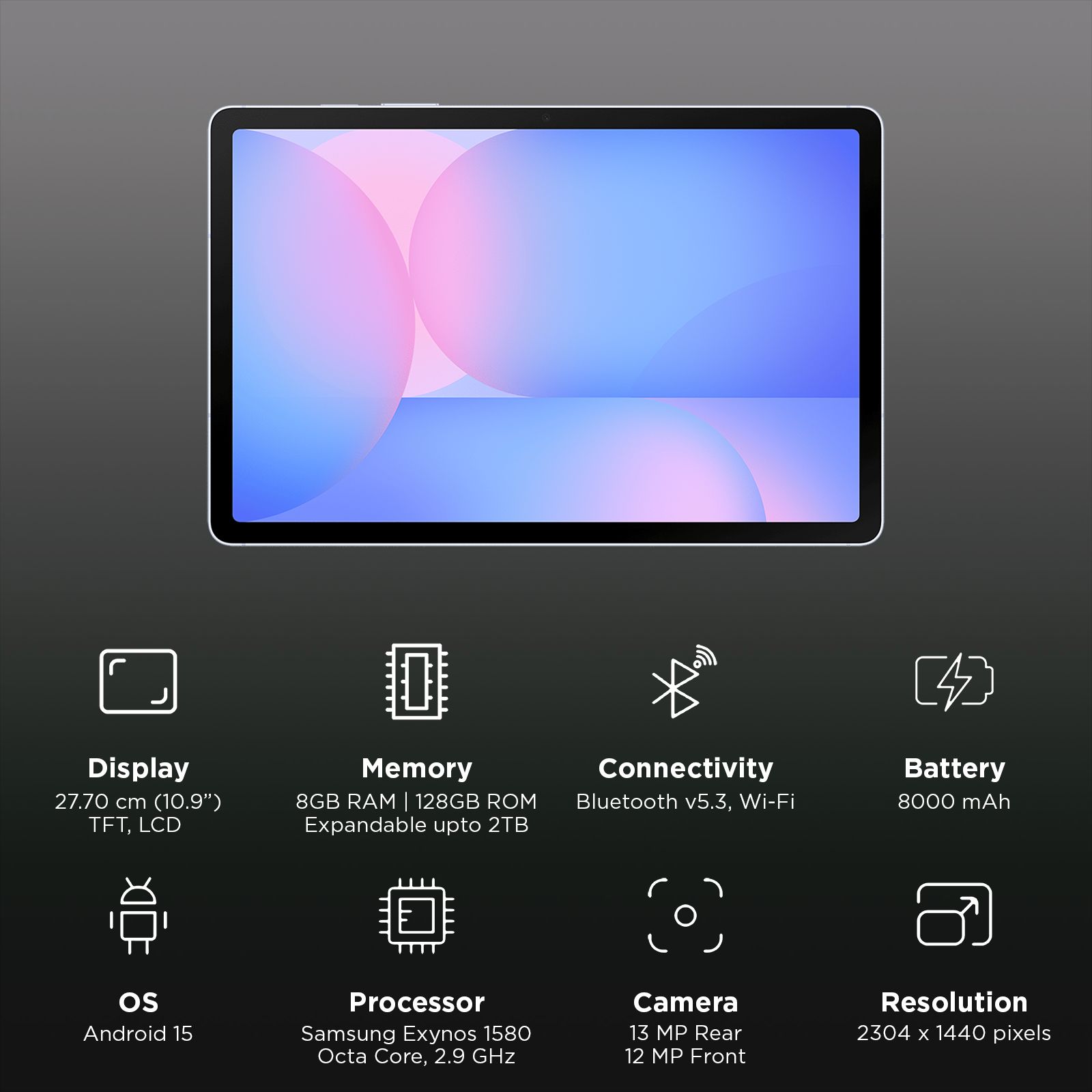 SAMSUNG Galaxy Tab S10 FE Wi-Fi Android Tablet (10.9 Inch, 8GB RAM, 128GB ROM, Light Blue) SAMSUNG Galaxy Tab S10 FE Wi-Fi Android Tablet (10.9 Inch, 8GB RAM, 128GB ROM, Light Blue)_3