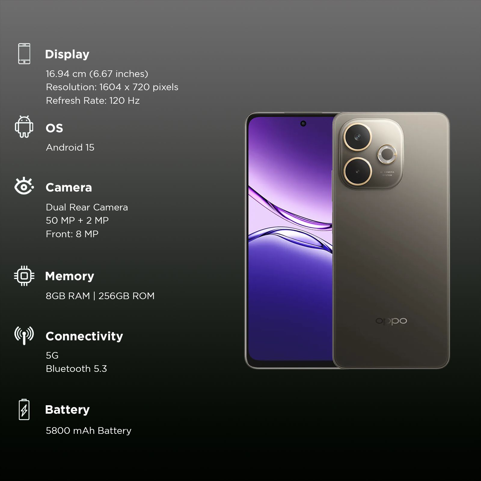 oppo A5 Pro 5G (8GB RAM, 256GB, Mocha Brown) oppo A5 Pro 5G (8GB RAM, 256GB, Mocha Brown)_3