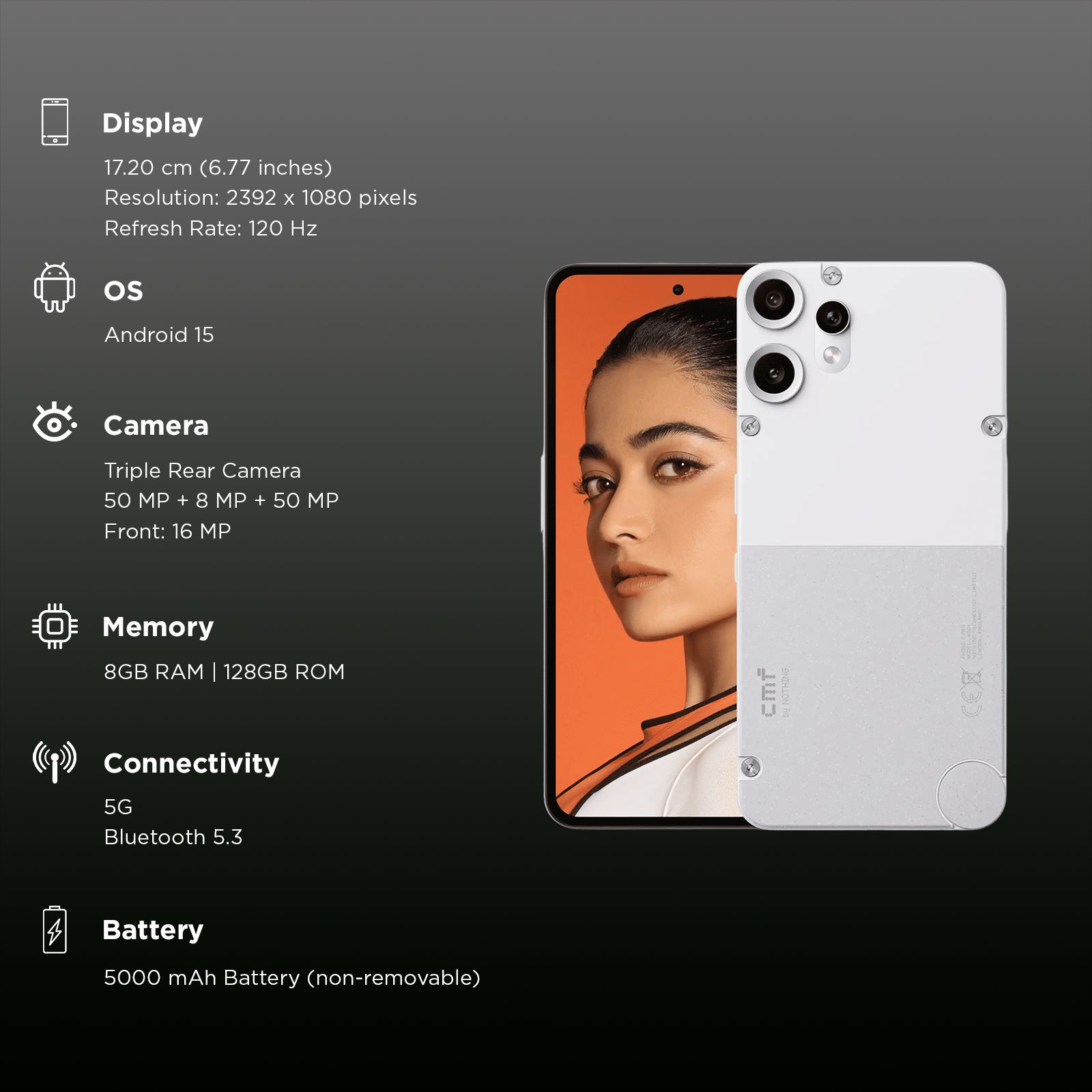Nothing CMF Phone 2 Pro 5G (8GB RAM, 128GB, White)_3