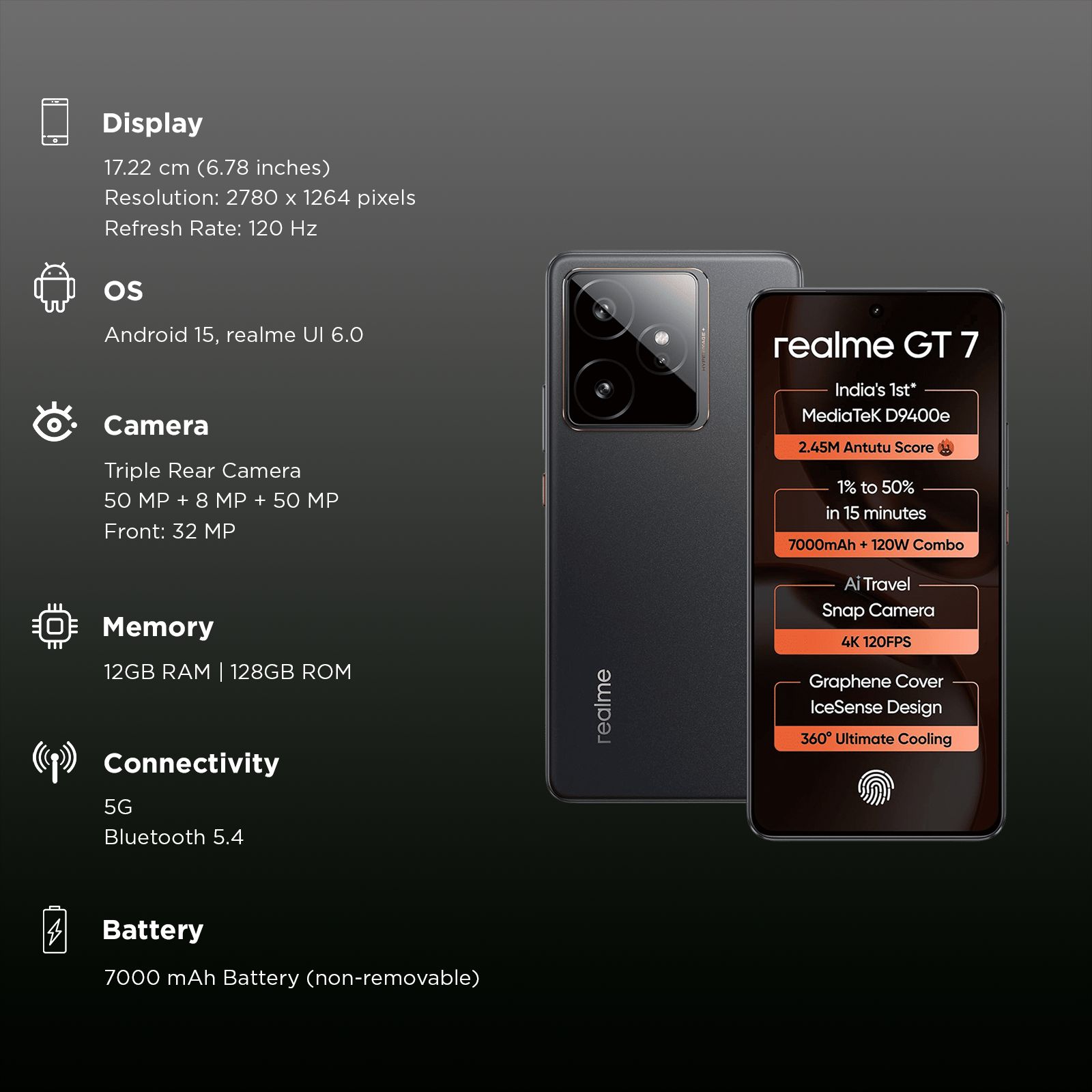 realme GT 7 5G (12GB RAM, 512GB, IceSense Black) realme GT 7 5G (12GB RAM, 512GB, IceSense Black)_3