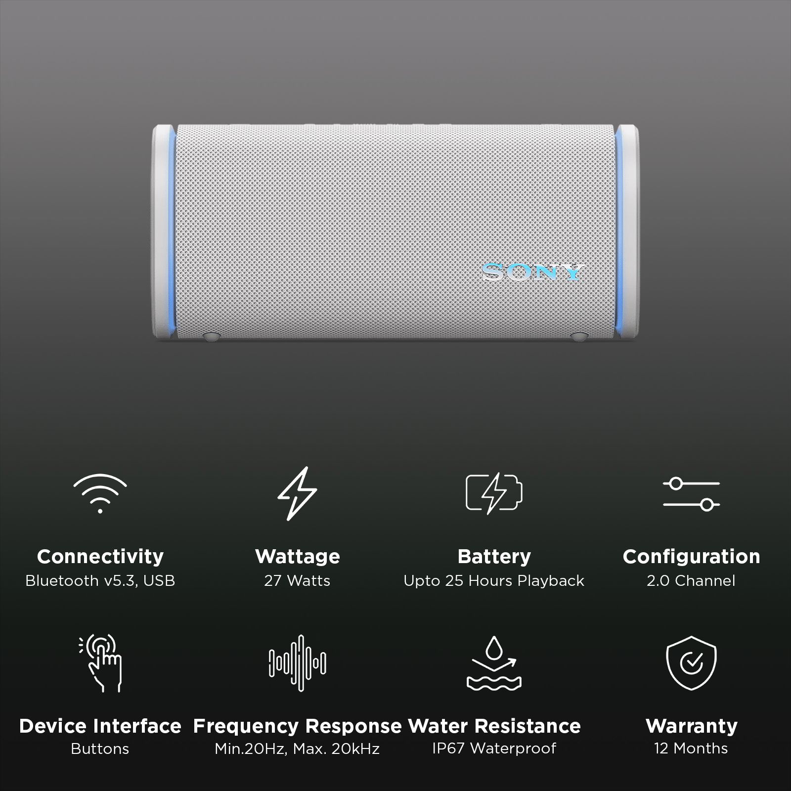 SONY ULT FIELD 5 Portable Bluetooth Speaker (IP66, IP67 Water Resistant, Party Connect, 2.0 Channel, Off White) SONY ULT FIELD 5 Portable Bluetooth Speaker (IP66, IP67 Water Resistant, Party Connect, 2.0 Channel, Off White)_2
