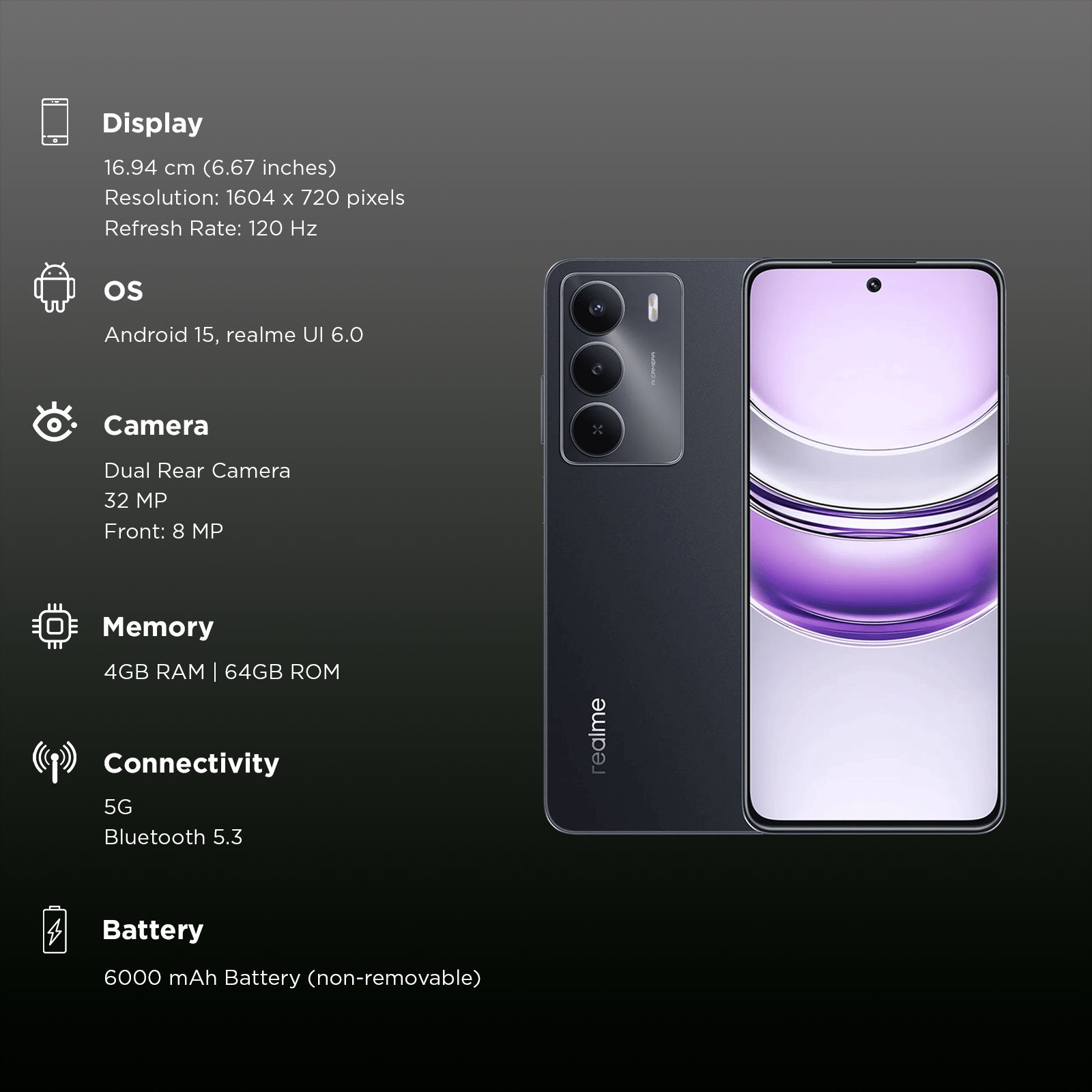 realme C73 5G (4GB RAM, 64GB, Onyx Black)_3
