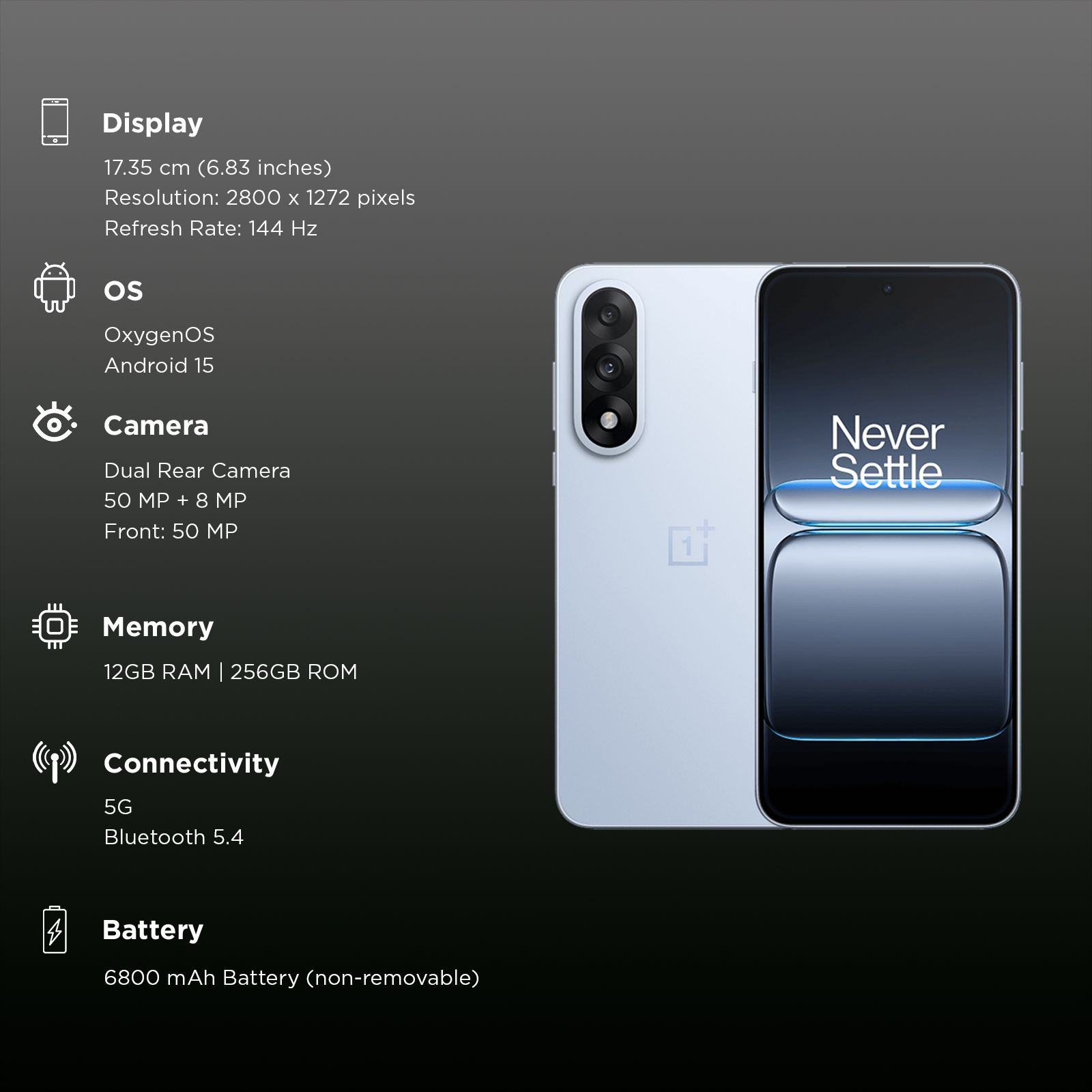 OnePlus Nord 5 5G (12GB RAM, 256GB, Dry Ice)_3