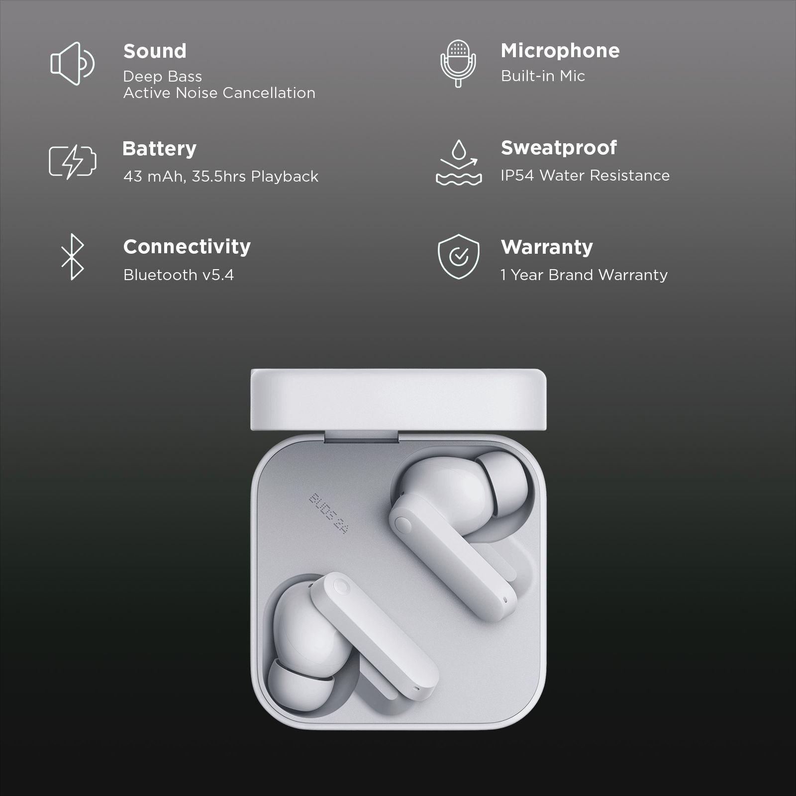 Nothing Buds 2a TWS Earbuds with Active Noise Cancellation (IP54 Water Resistant, Low Lag Mode, Light Grey)_2