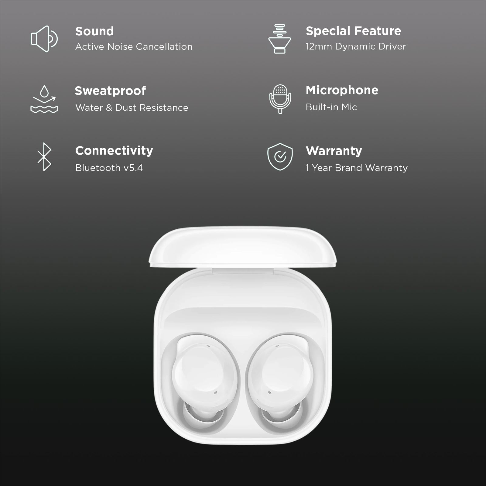 SAMSUNG Galaxy Buds Core TWS Earbuds with Active Noise Cancellation (IP54 Water Resistant, Ambient Sound, White)_3