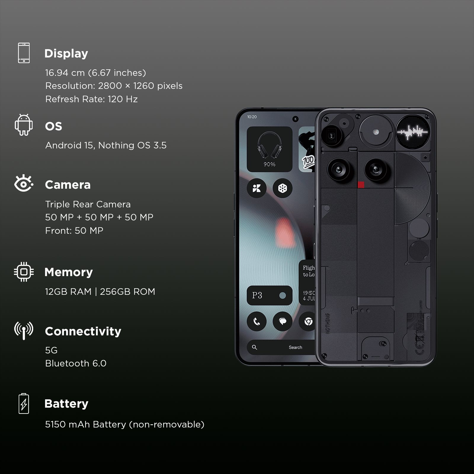 Nothing Phone 3 5G (12GB RAM, 256GB, Black) Nothing Phone 3 5G (12GB RAM, 256GB, Black)_3