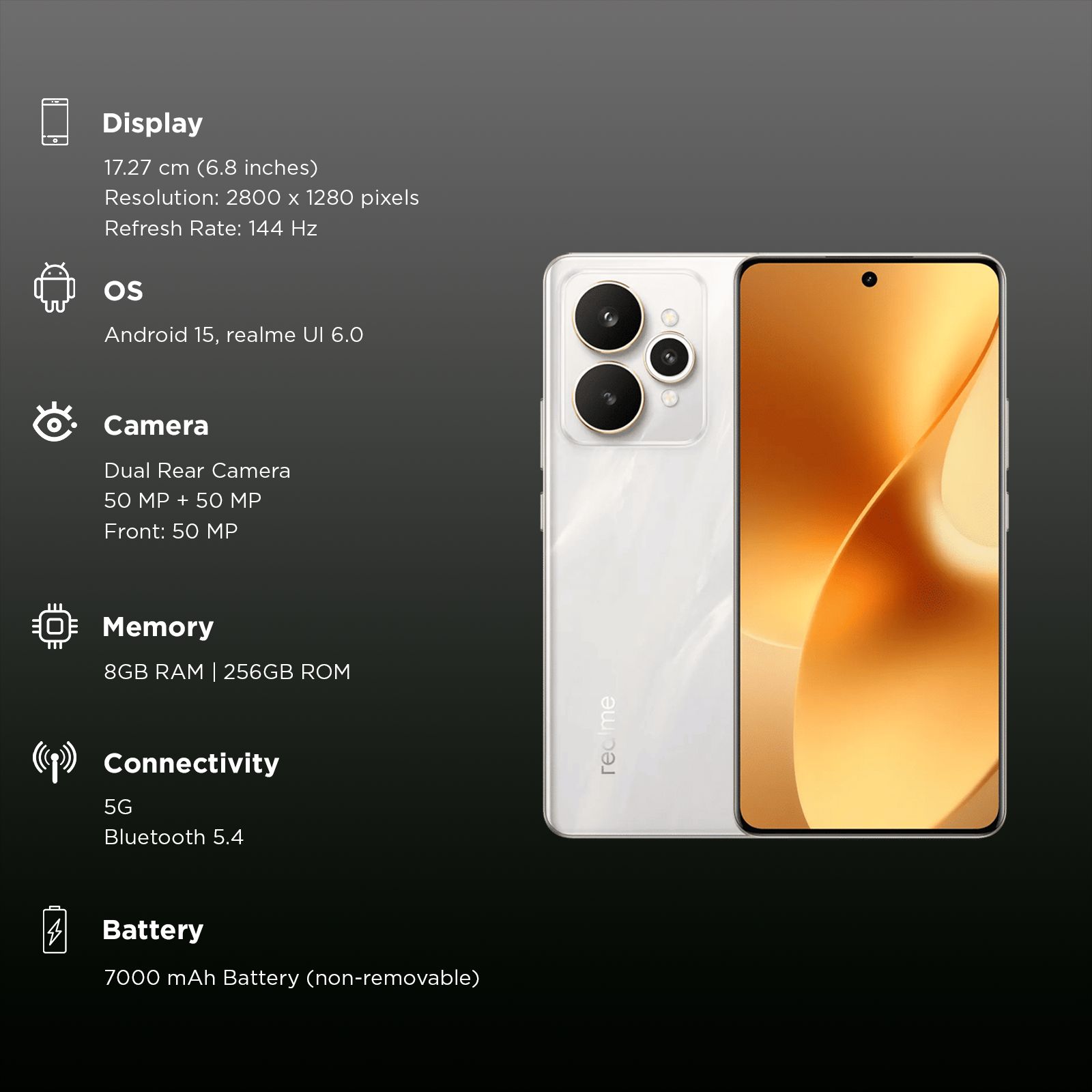 realme 15 5G (8GB RAM, 256GB, Flowing Silver) realme 15 5G (8GB RAM, 256GB, Flowing Silver)_3
